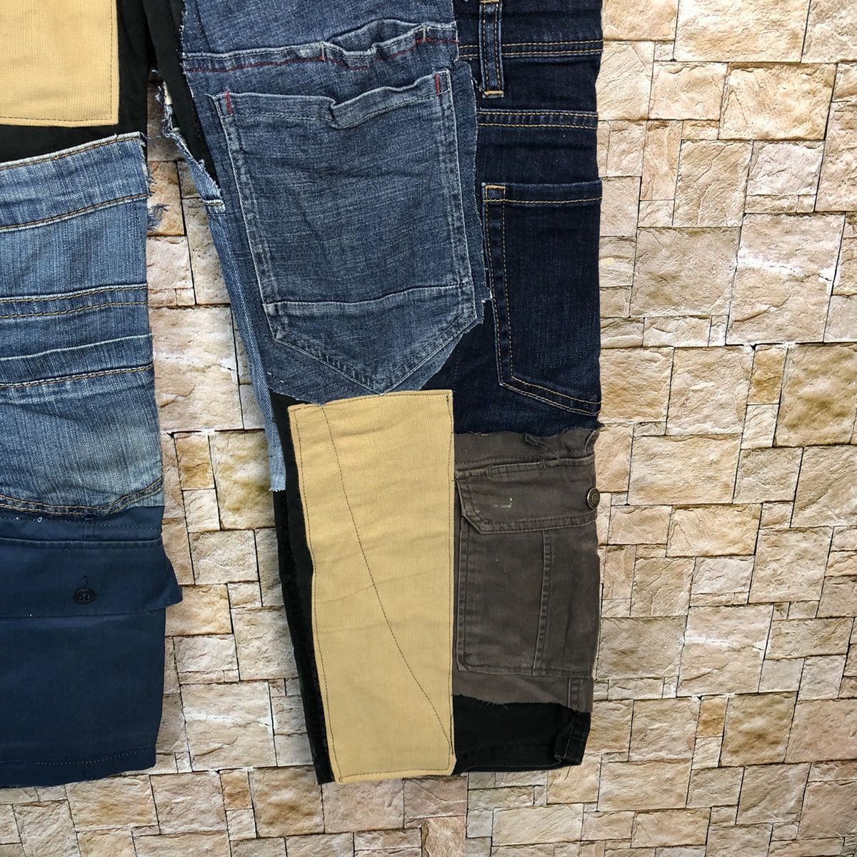 Japanese Brand Navy Produce custom patchwork Cargo Multipocket Pants #A139 Size US 34 / EU 50 - 13 Thumbnail