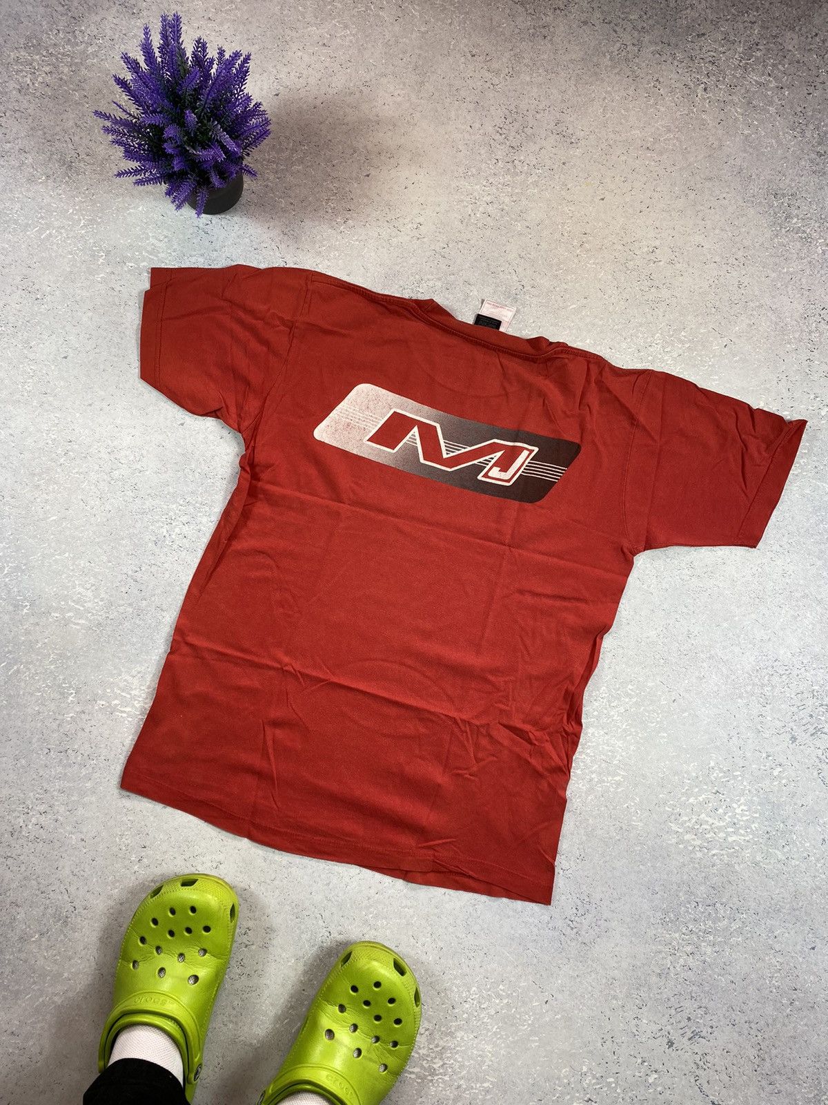 Jordan Brand × Nike × Vintage Vintage Jordan Brand Men’s Red T-Shirt With Big Logo Size US XL / EU 56 / 4 - 5 Thumbnail