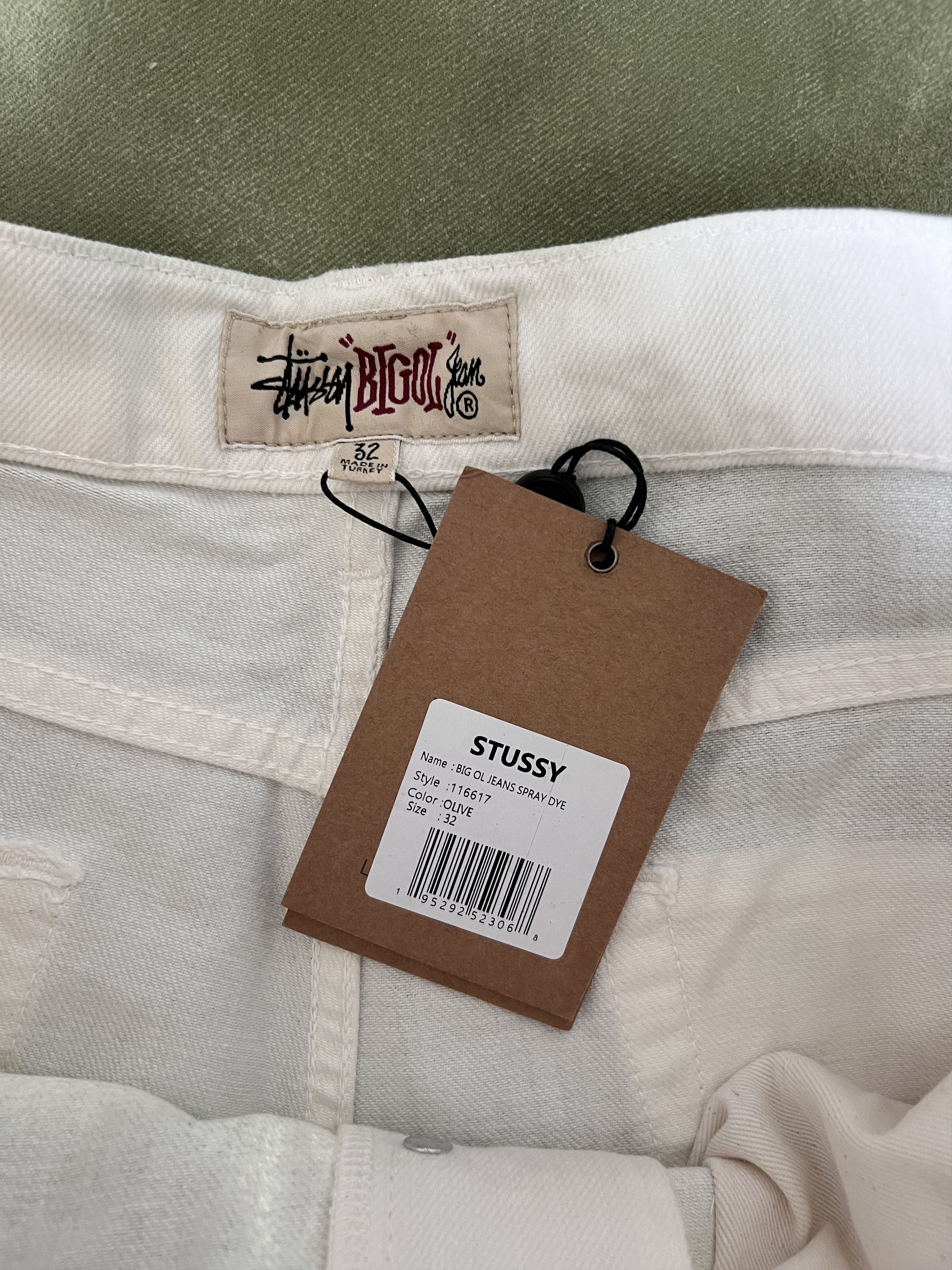 Stussy Stussy Big Ol Jeans in Olive Spray Dye Size US 32 / EU 48 - 6 Thumbnail