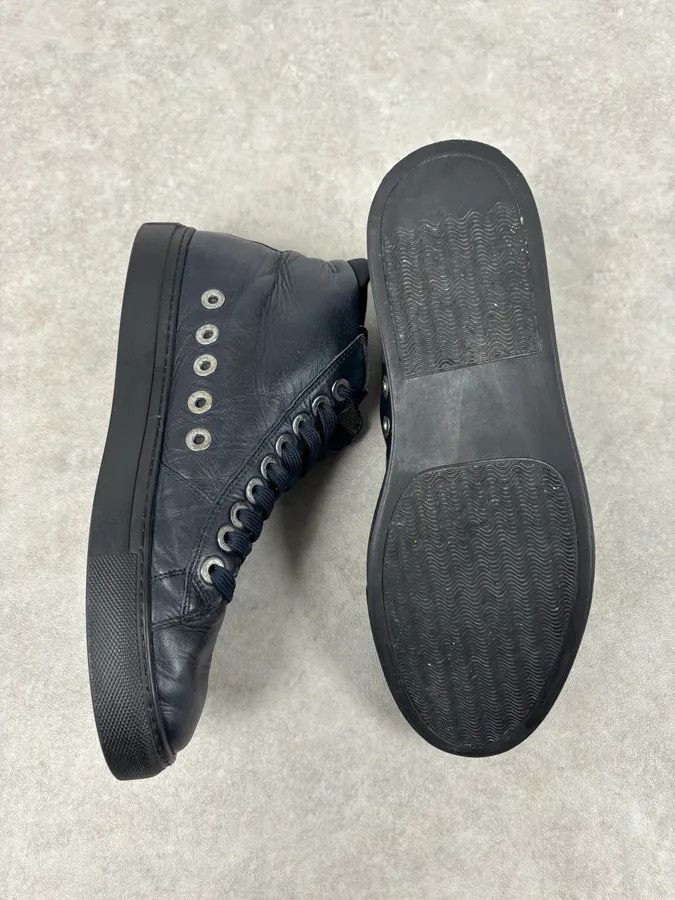 Vintage Cesare Paciotti Navy Eyelet Leather High Sneakers Size US 7 / EU 40 - 12 Thumbnail