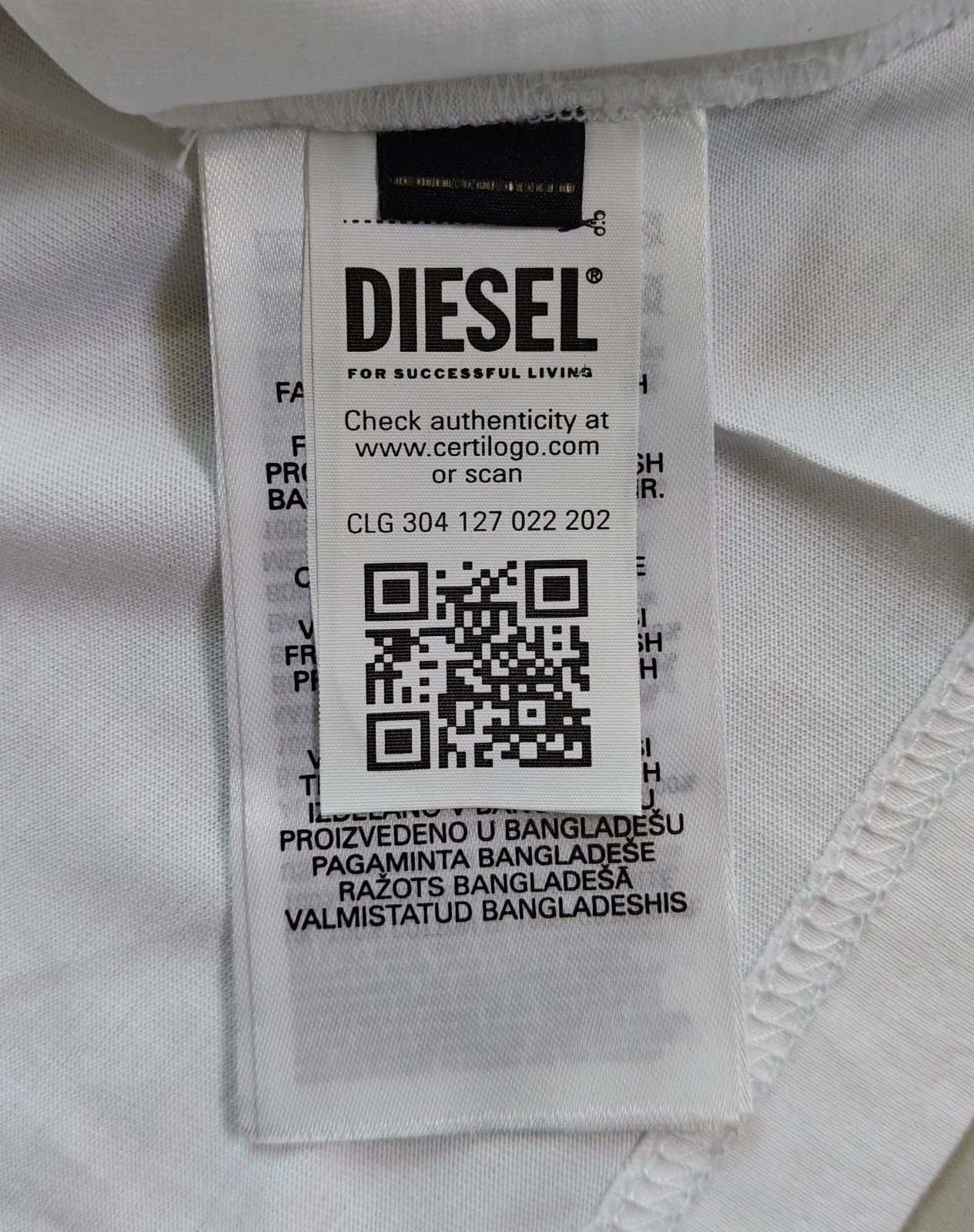 DIESEL White T-shirt T-Diegor-L6 T 4166