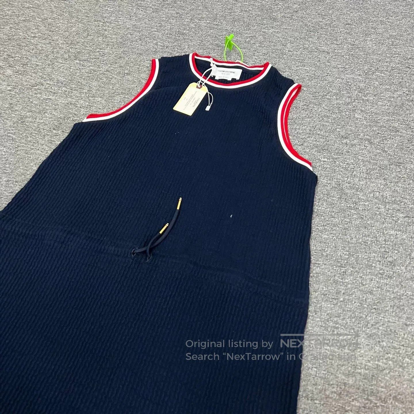 Thom Browne Thom Browne Navy Knit Sleeveless Dress. Size M / US 6-8 / IT 42-44 - 2 Thumbnail