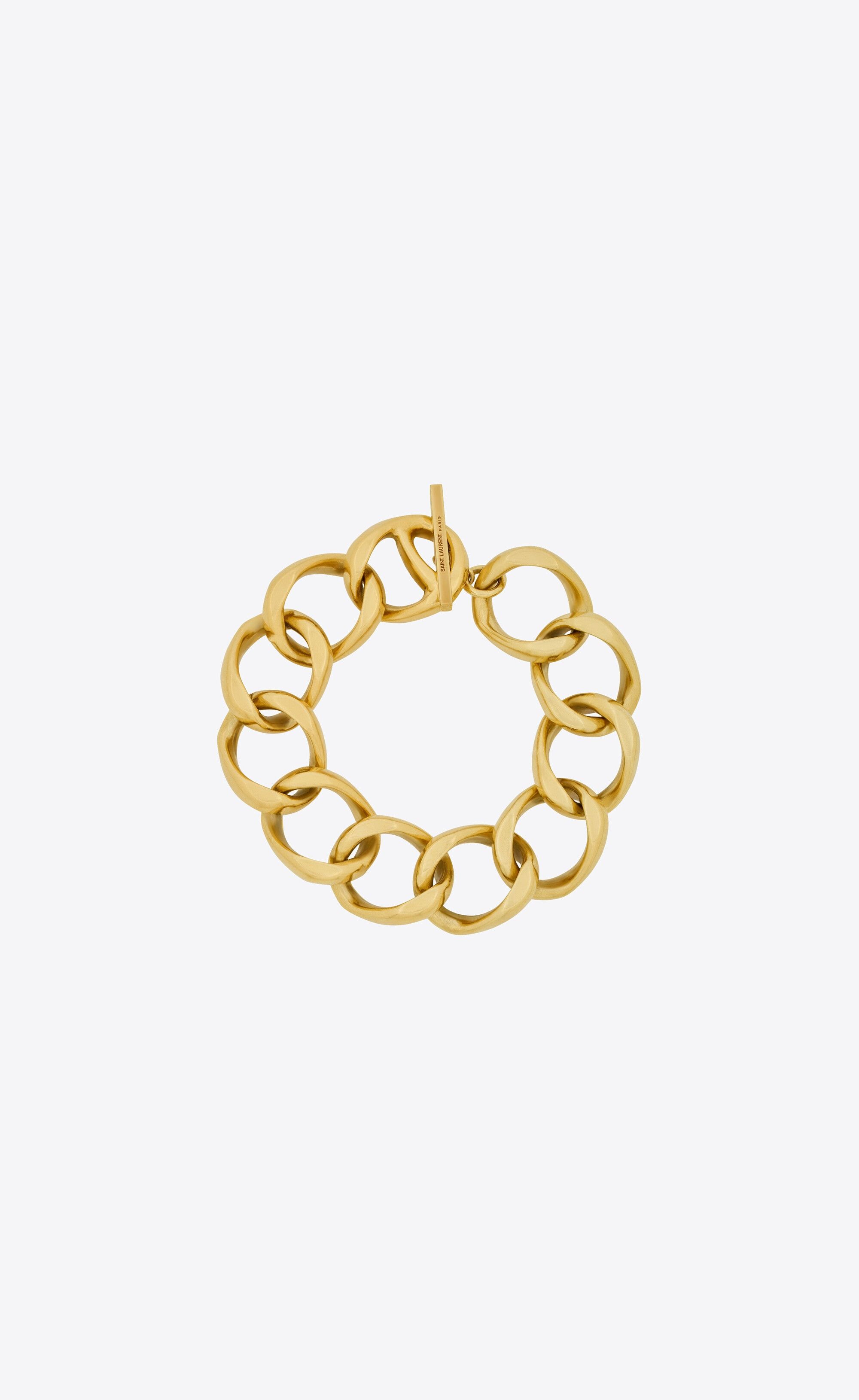 Saint Laurent Paris o1la1rc1a0325 Size: L / 763039 Large Chain Bracelet Size ONE SIZE - 1 Thumbnail