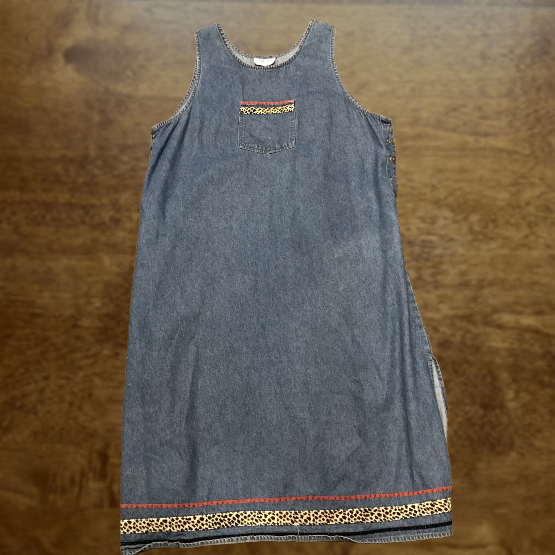 Vintage VINTAGE LK Blues Denim Jean Dress 3XL Blue Prairie 1990s Mens Womens Girls Boys - Relaxed Casual Dress Size 40" / US 18 - 1 Thumbnail