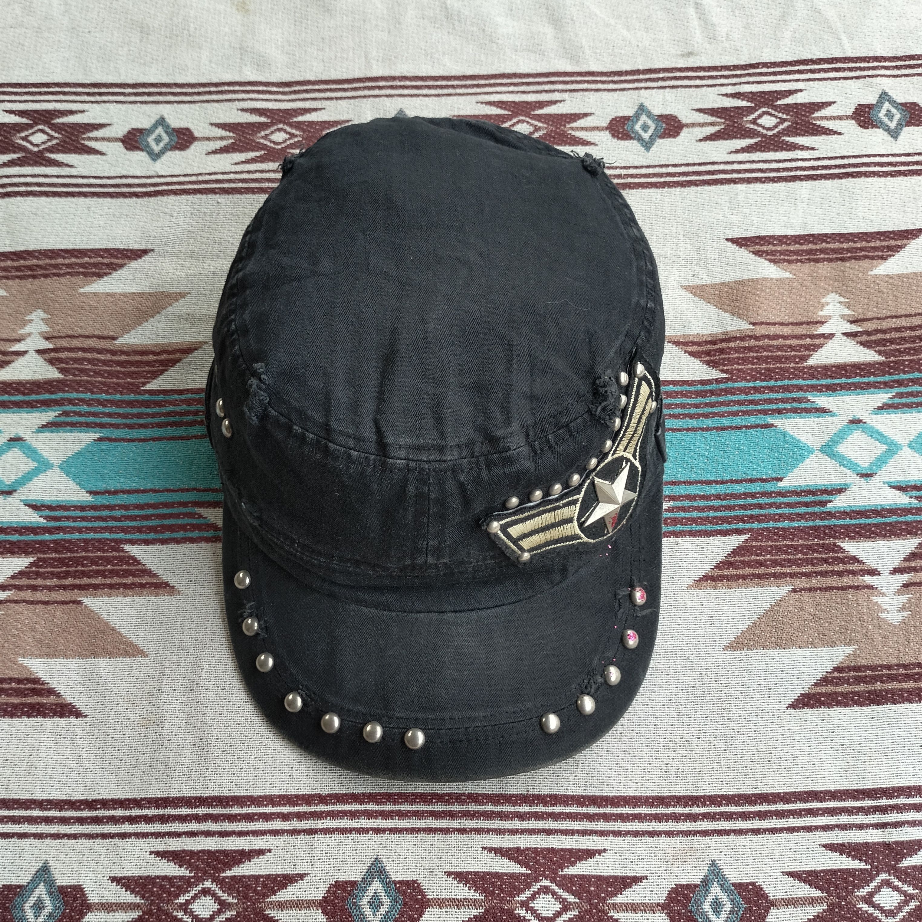Vintage Army japan grunge style studded cadet hats Size ONE SIZE - 2 Thumbnail