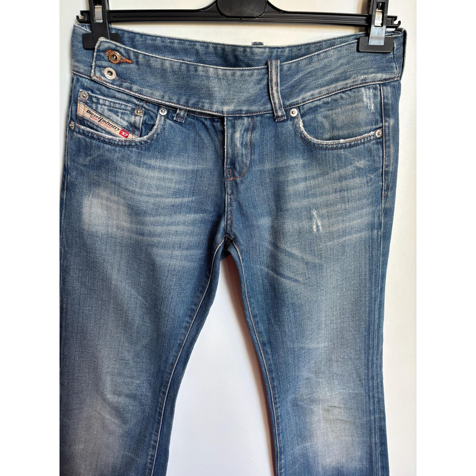 Diesel Diesel Industry Jeans W27 Italy Y2K Medium Wash Zip Straight Size US 27 - 4 Thumbnail
