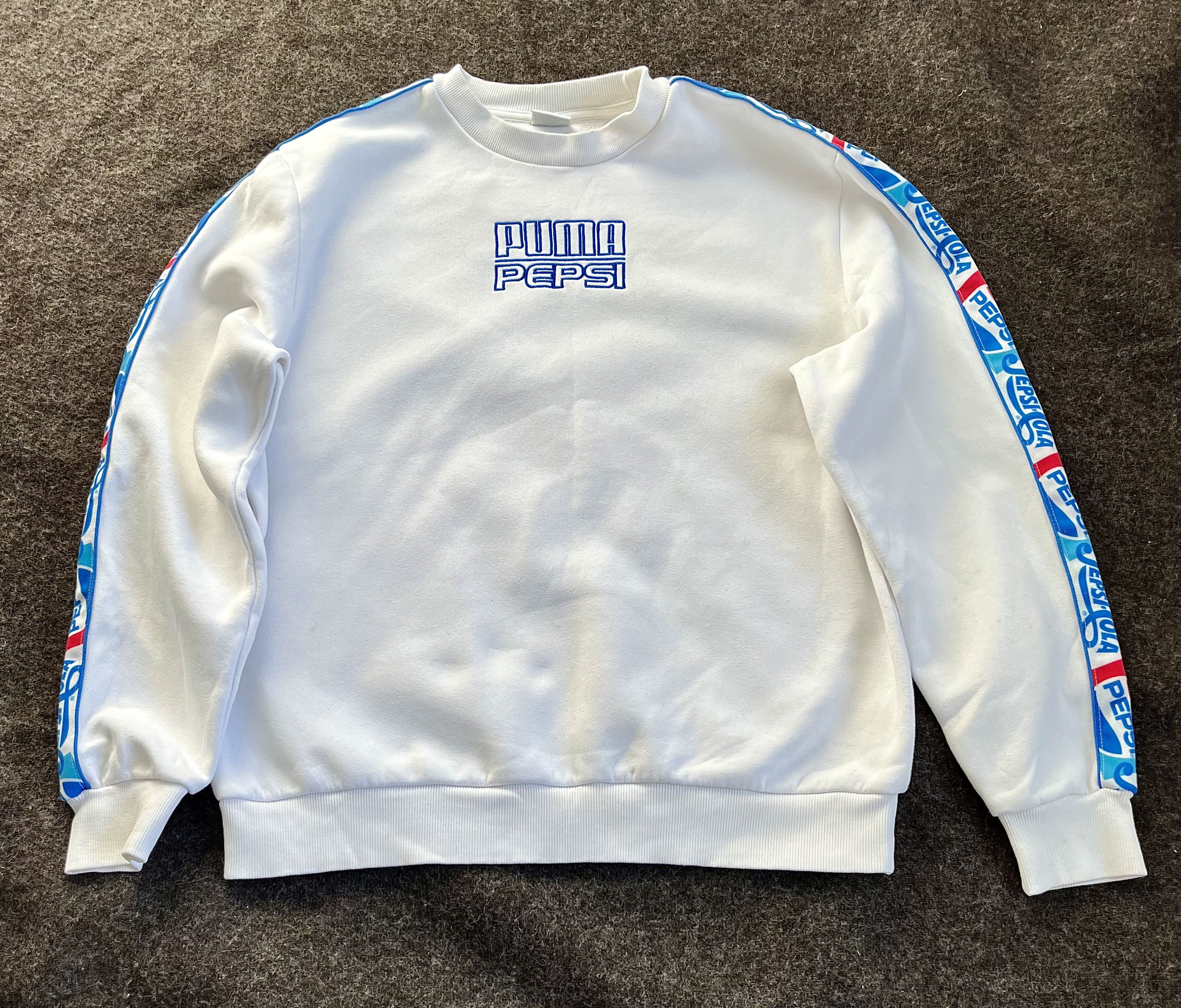 image of Pepsi Cola Sweatshirt in White, Men's (Size Medium)