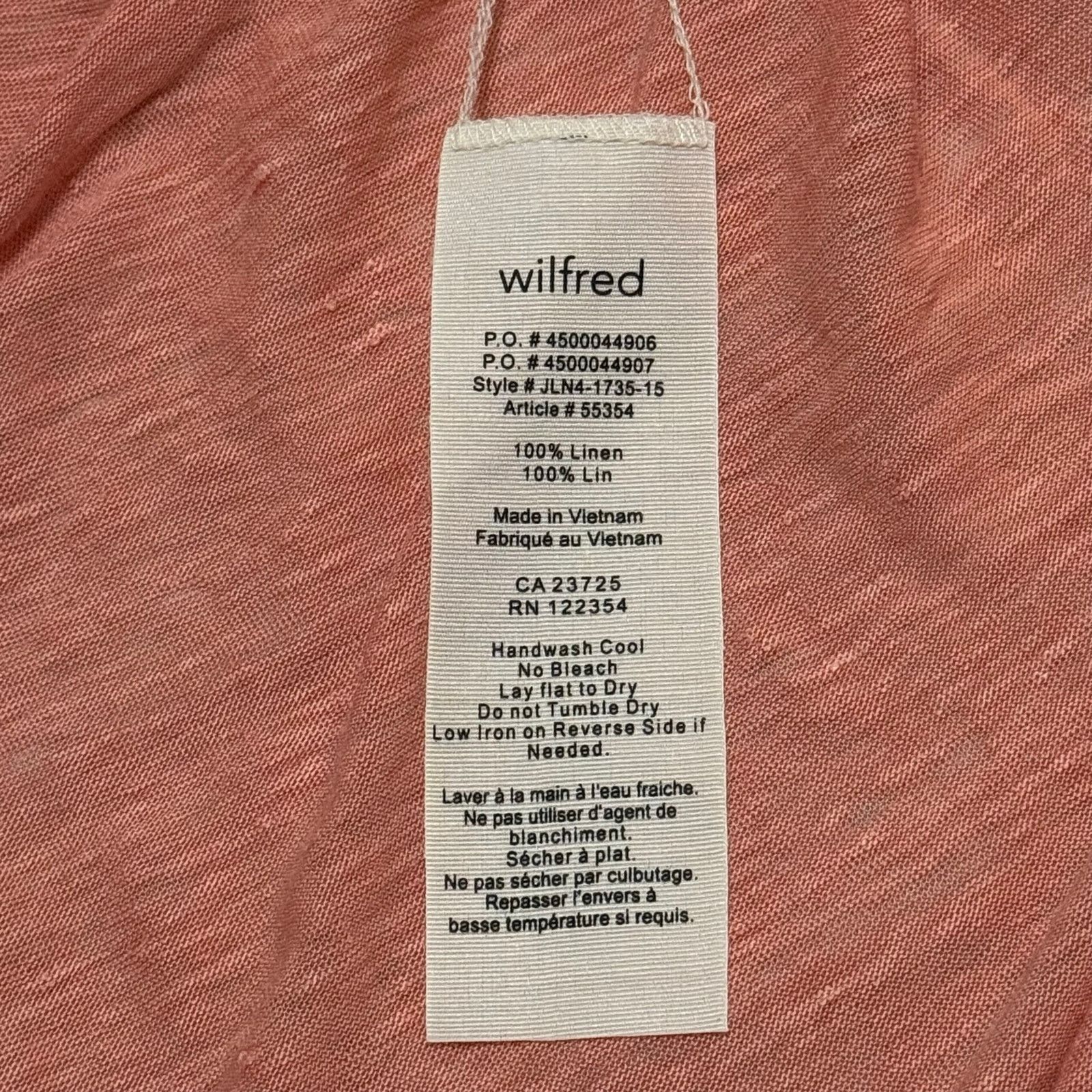 Aritzia Aritzia Wilfred Mauran Tank Top 100% Linen Coral Pink Medium Size M / US 6-8 / IT 42-44 - 6 Thumbnail