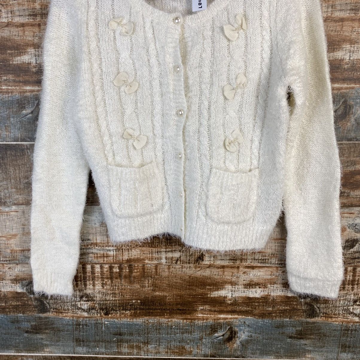 Japanese Brand DL Cecil Mcbee White Cardigan Knitwear #C1087 Size S / US 4 / IT 40 - 3 Thumbnail