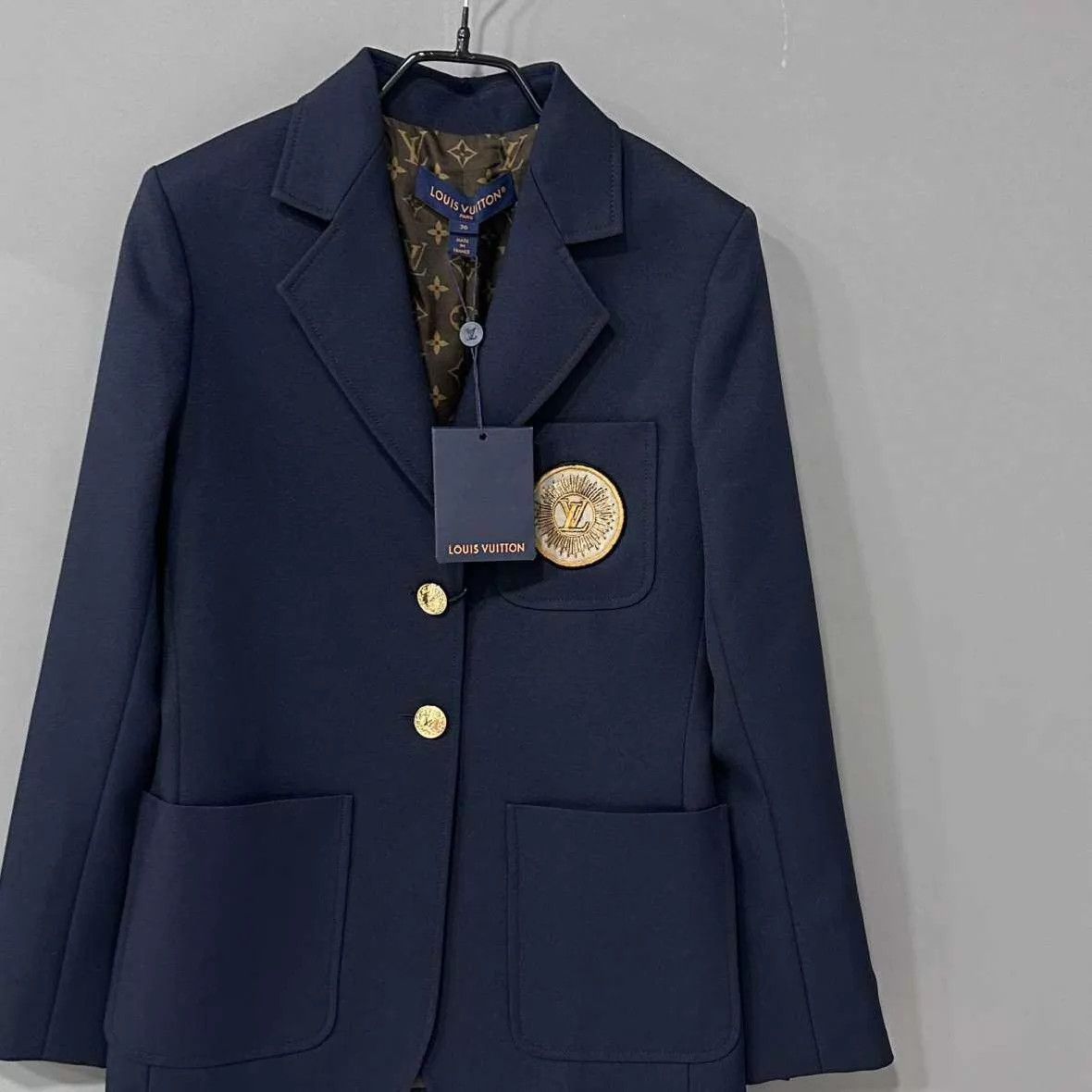 Louis Vuitton LV silk all over print academic embroidered blazer Size XS / US 0-2 / IT 36-38 - 1 Thumbnail