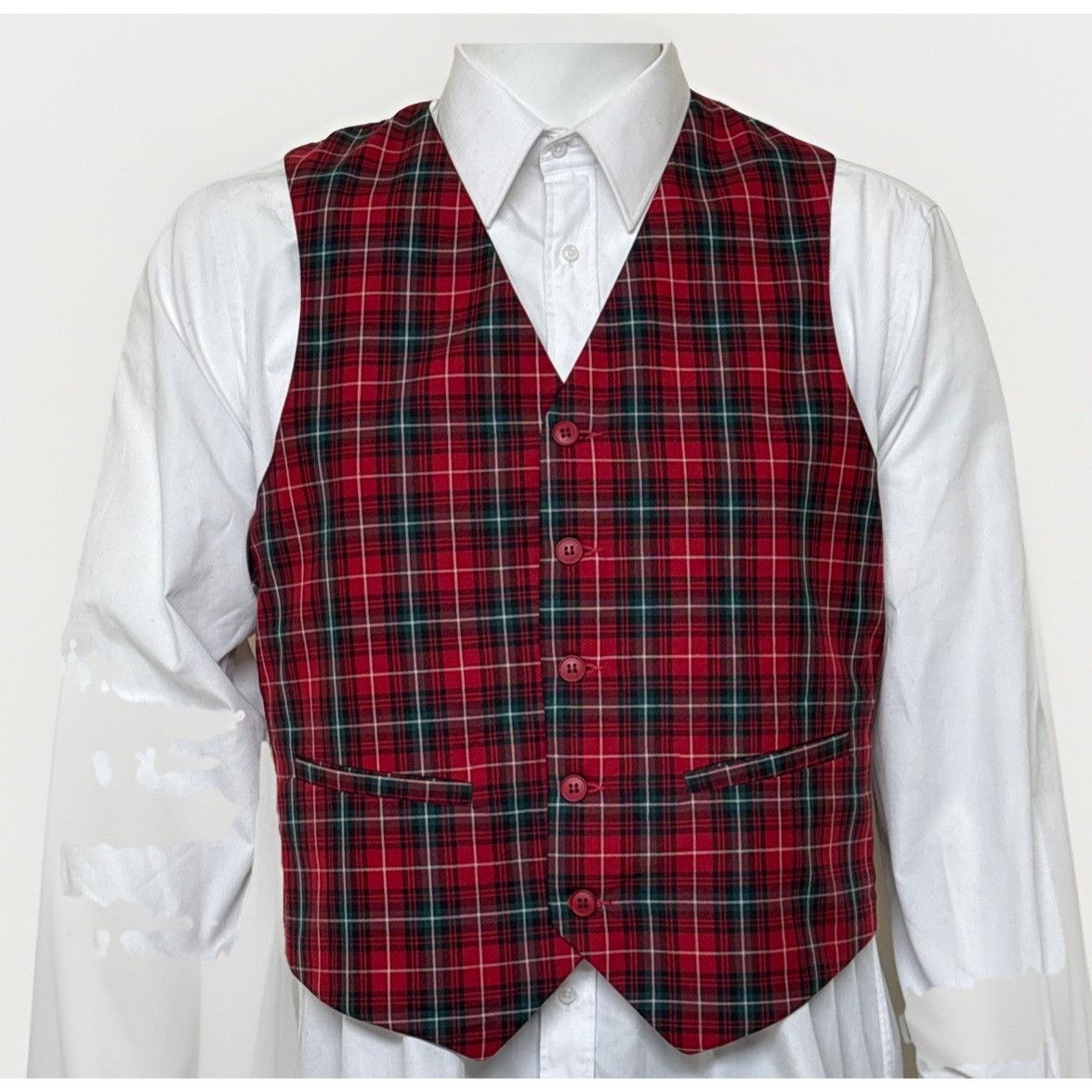 Pendleton Vintage Pendleton Wool Vest Red Tartan Plaid Waistcoat Unise Size 42R - 1 Thumbnail