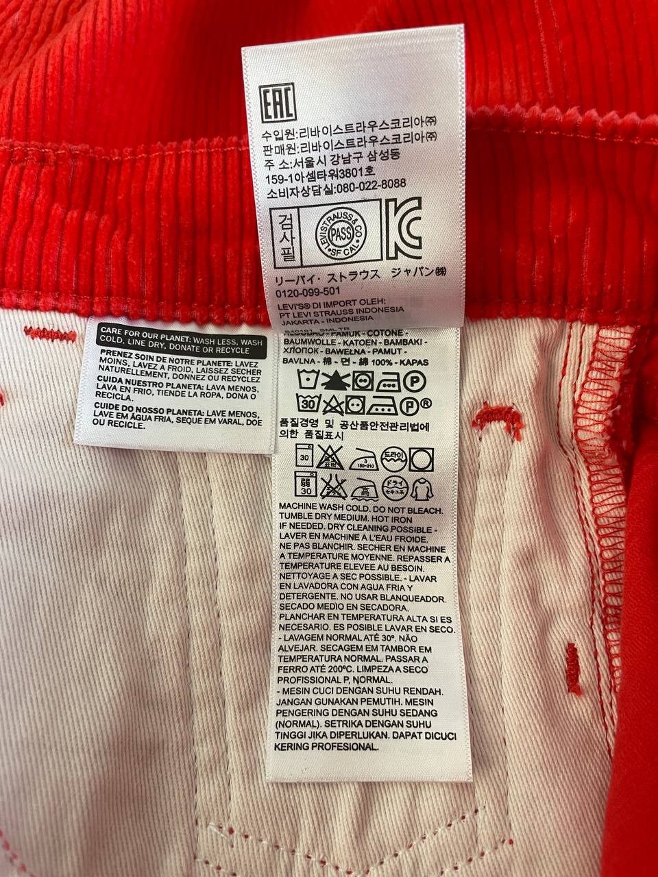 Gosha Rubchinskiy Gosha Rubchinskiy x Levi’s Red Corduroy Pants Size US 30 / EU 46 - 20 Thumbnail