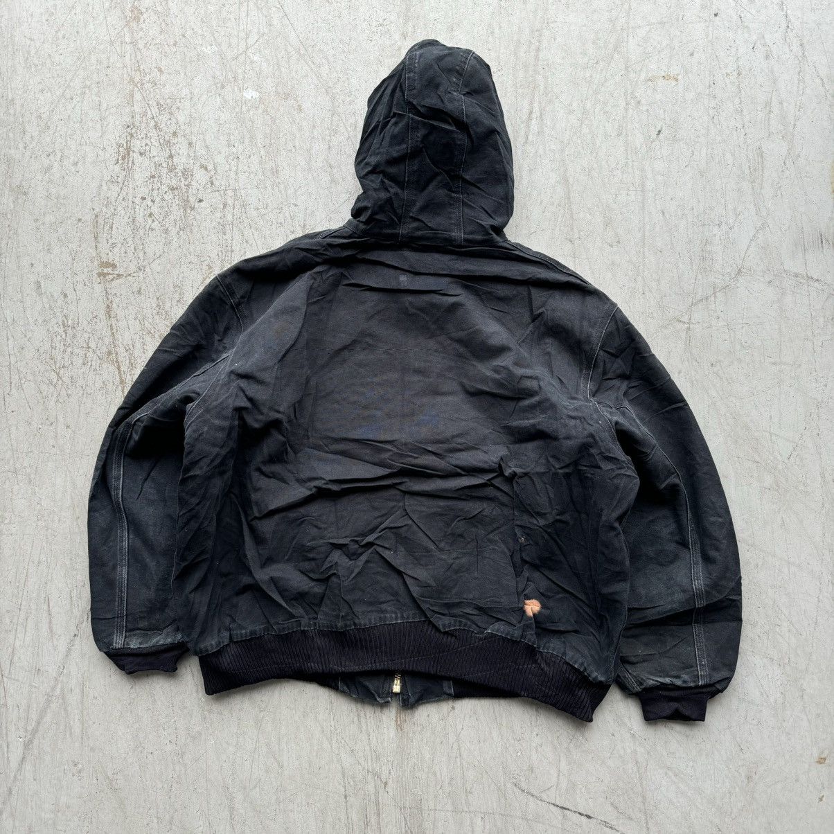 Carhartt × Vintage Vintage 90s Carhartt Black Faded Distressed Hooded Jacket Size US XXL / EU 58 / 5 - 3 Thumbnail