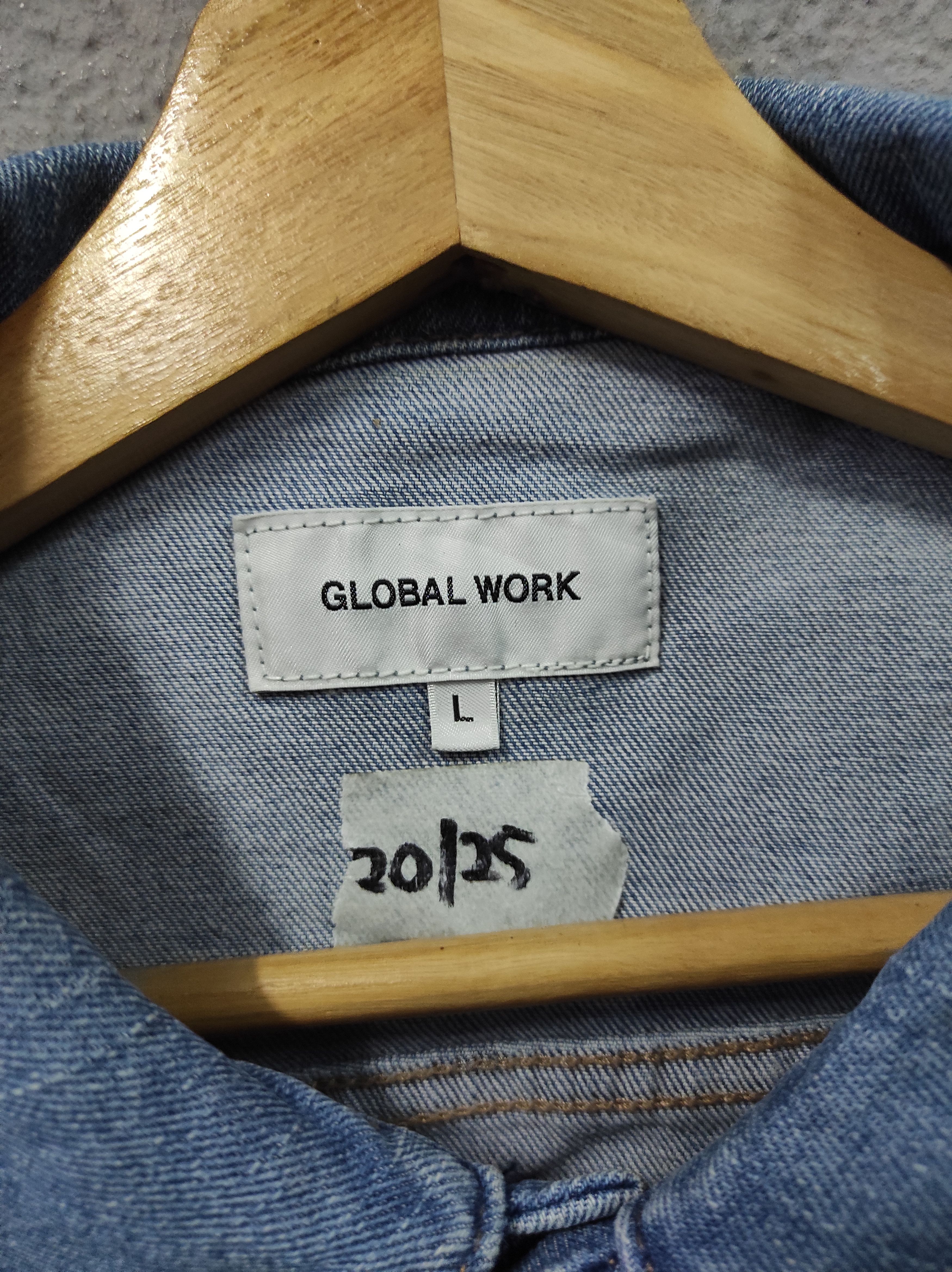 Global Work × Japanese Brand GLOBAL WORK TRUCKER DENIM JACKET Size L / US 10 / IT 46 - 7 Thumbnail