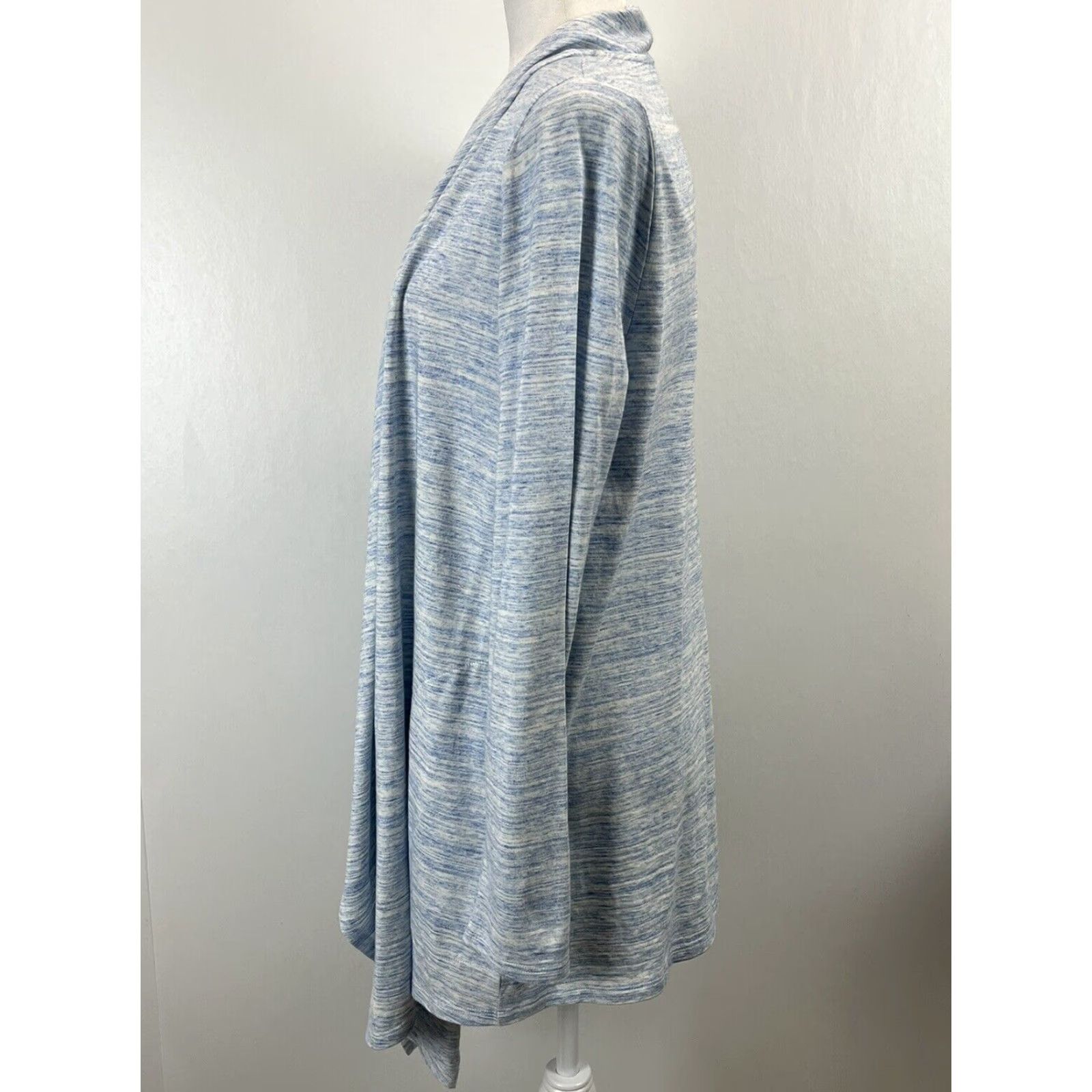 Vintage Soma Intimates Cardigan Shirt Medium Womens Heathered Blue Long Sleeve Size M / US 6-8 / IT 42-44 - 2 Thumbnail