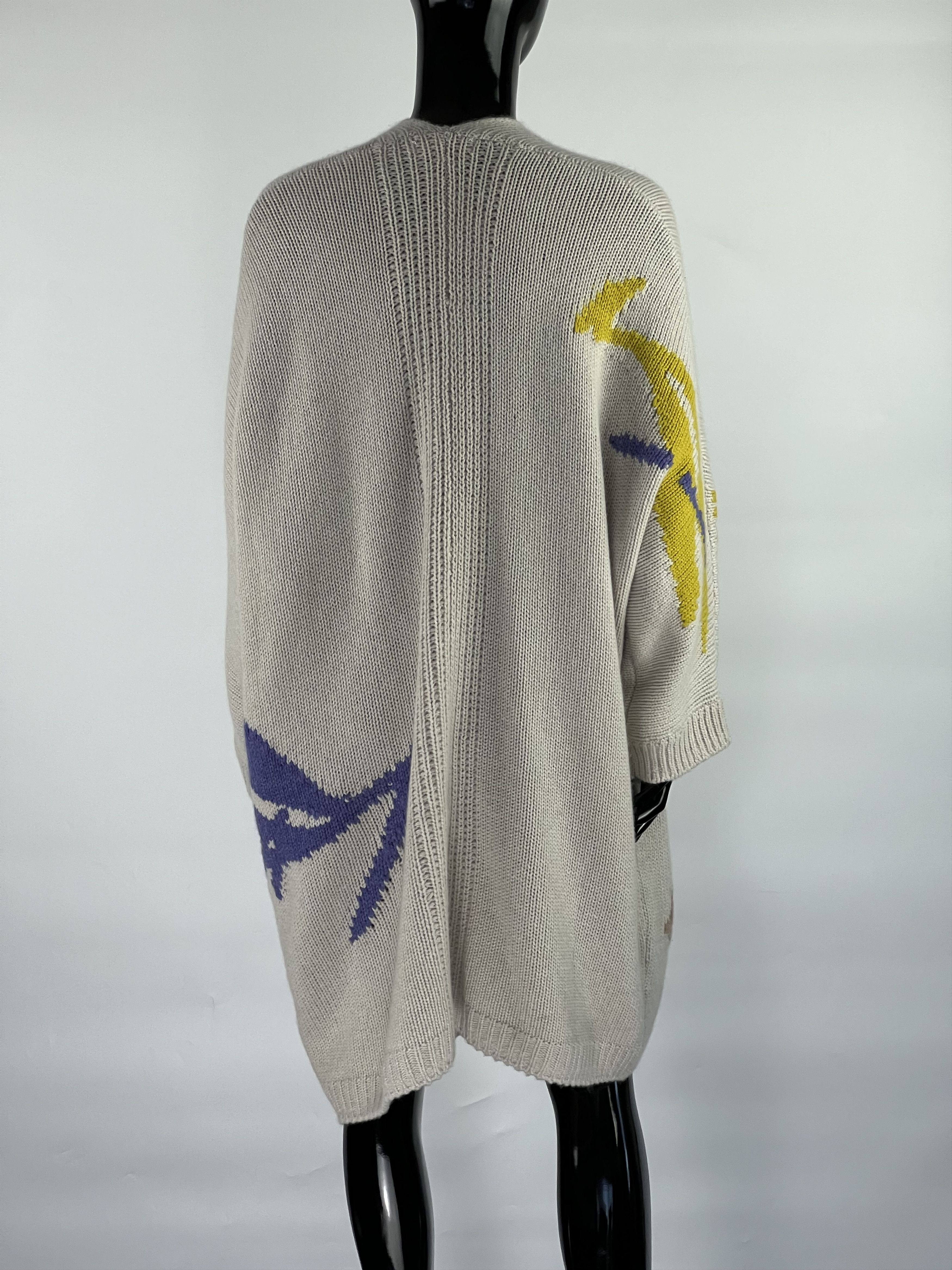 Designer Mia Fratino 100% Cashmere Knit Open Cardigan One Size Size ONE SIZE - 3 Thumbnail