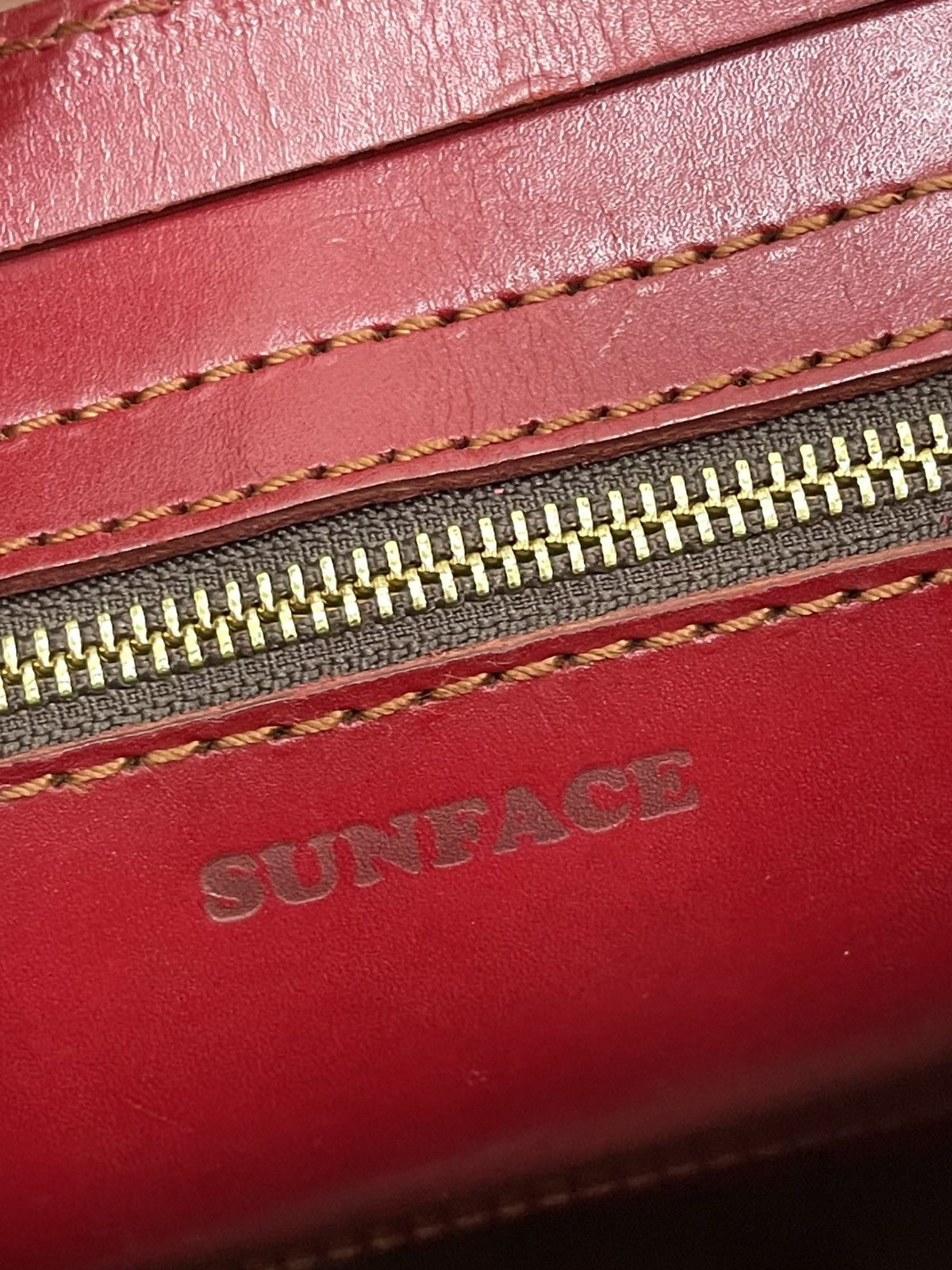 Leather Full Leather Thick Sunface Tote Bag 1🟩0 Size ONE SIZE - 20 Thumbnail
