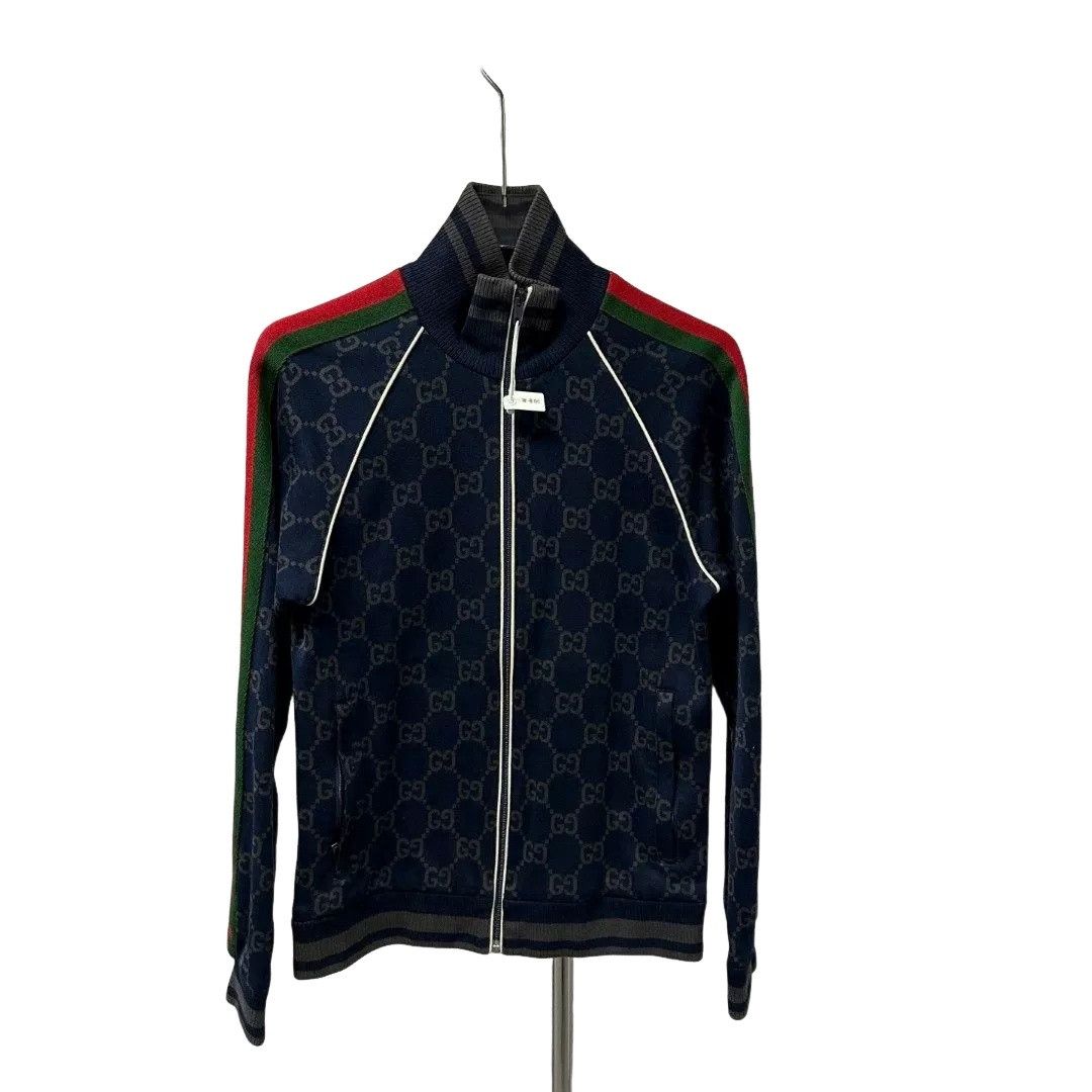 Gucci Gucci GG Jacquard Web Zip-Up Track Jacket XS Size US XS / EU 42 / 0 - 1 Thumbnail