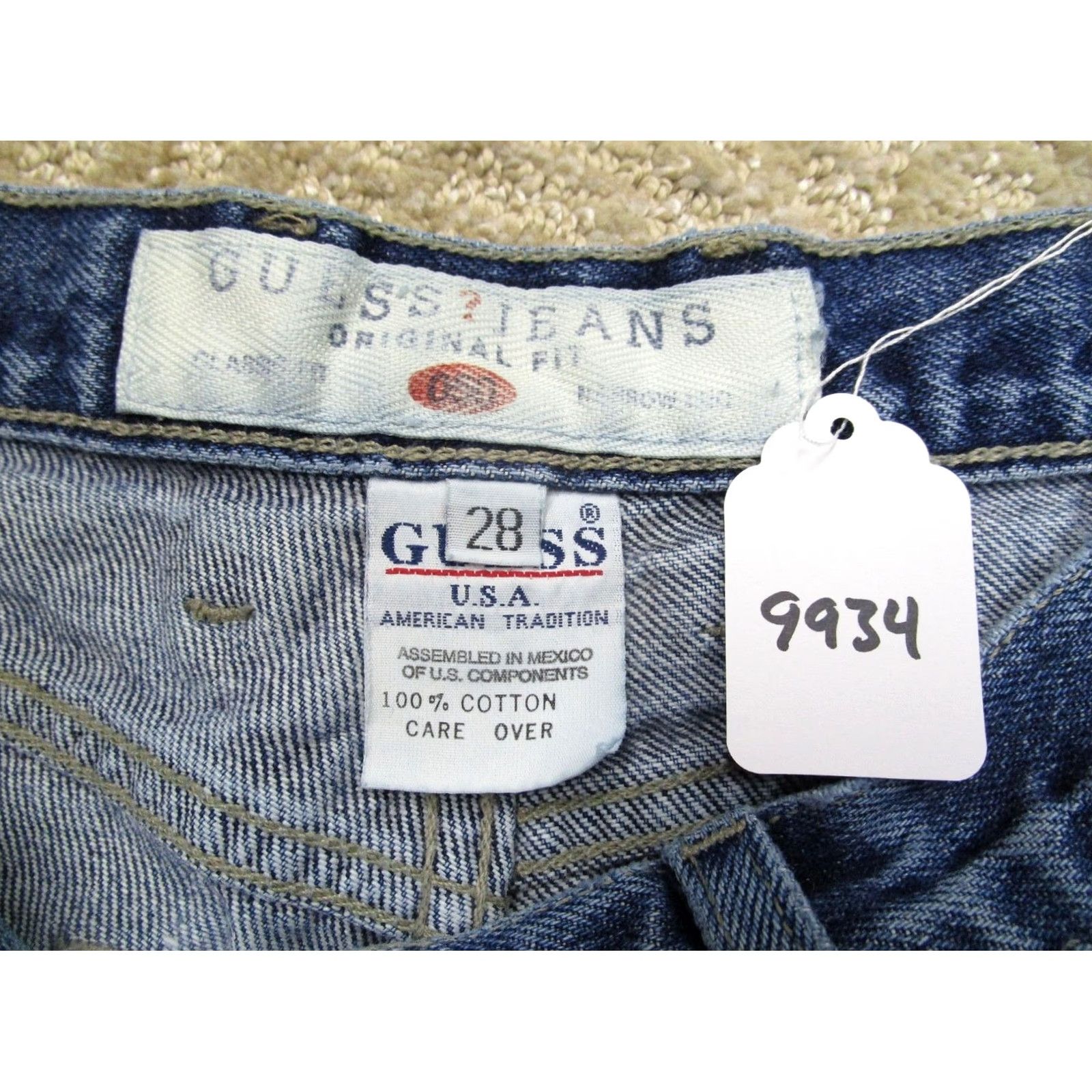 Guess VINTAGE GUESS Jeans Women 28 High Rise Tapered Denim Dark Wash 90s Size 28" / US 6 / IT 42 - 8 Thumbnail