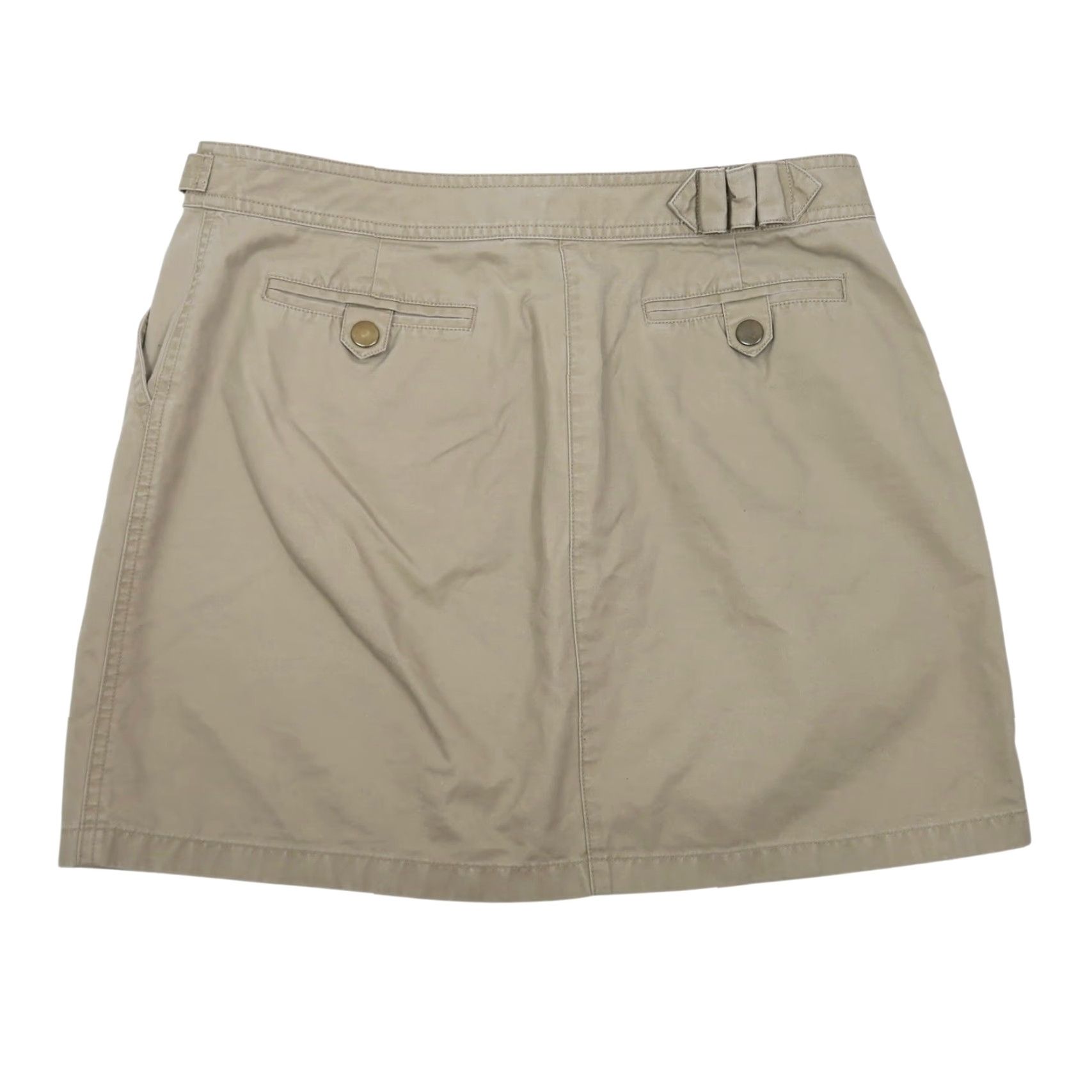 Vintage VINTAGE The Limited Khaki Tan Chino Mini Skirt 12 Womens 90s Cute Casual Short Cotton Retro Fall Spring Summer Rise Mid Size 34" / US 12 / IT 48 - 2 Thumbnail