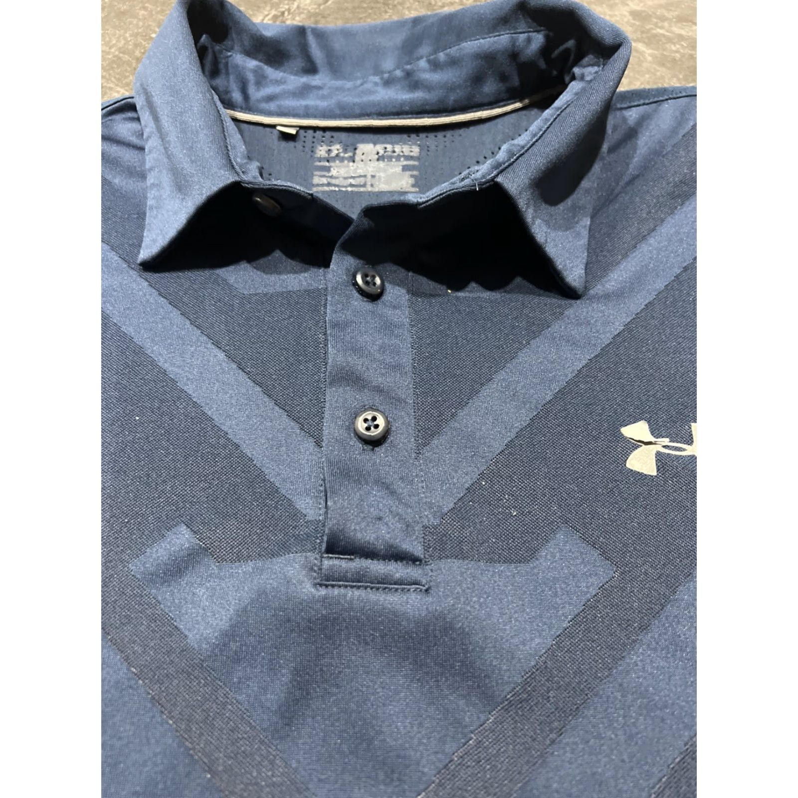 Under Armour Under Armour Polo Shirt Mens 2XL Navy Blue Short Sleeve Golf Moisture Wicking Breathable Vented Back Size US XXL / EU 58 / 5 - 4 Thumbnail