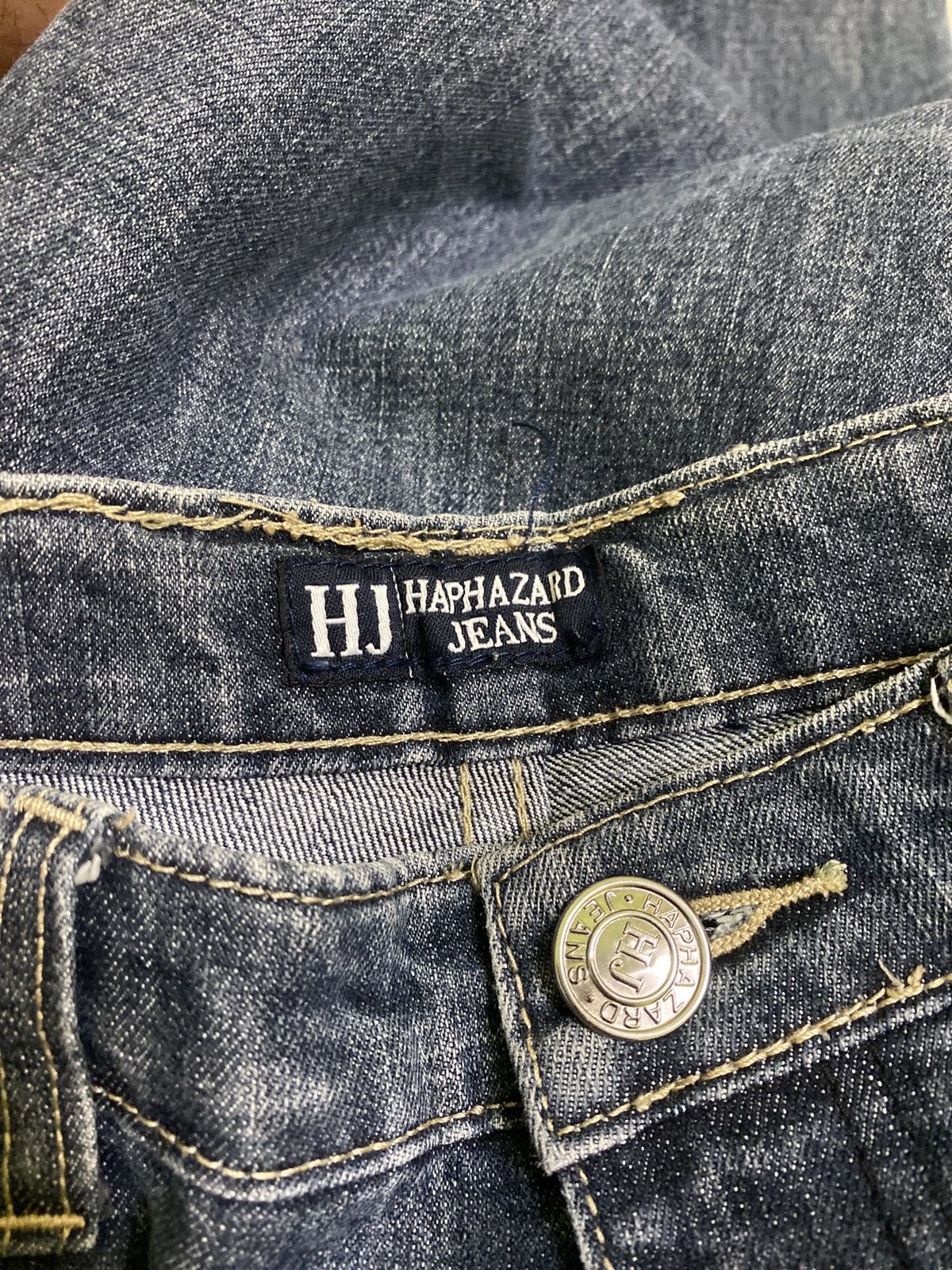 If Six Was Nine × Japanese Brand × Vintage Flared HAPHAZARD JEANS Embroidered Design Bootcut Denim Size US 27 - 14 Thumbnail