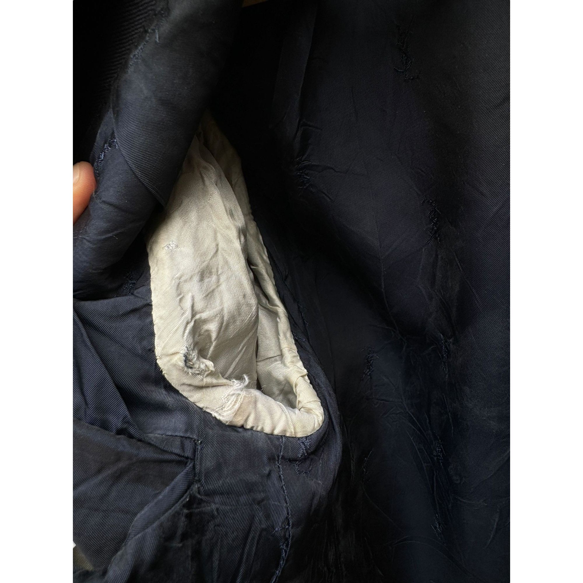 Yves Saint Laurent Navy wool blazer jacket Size 34R - 4 Thumbnail