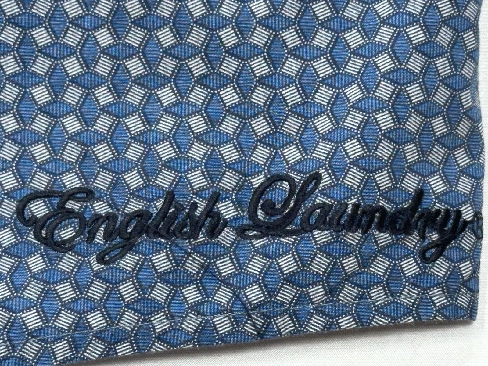 English Laundry English Laundry Tall Embroidered Button Up Blue Mens 2XLT Size US XXL / EU 58 / 5 - 8 Thumbnail