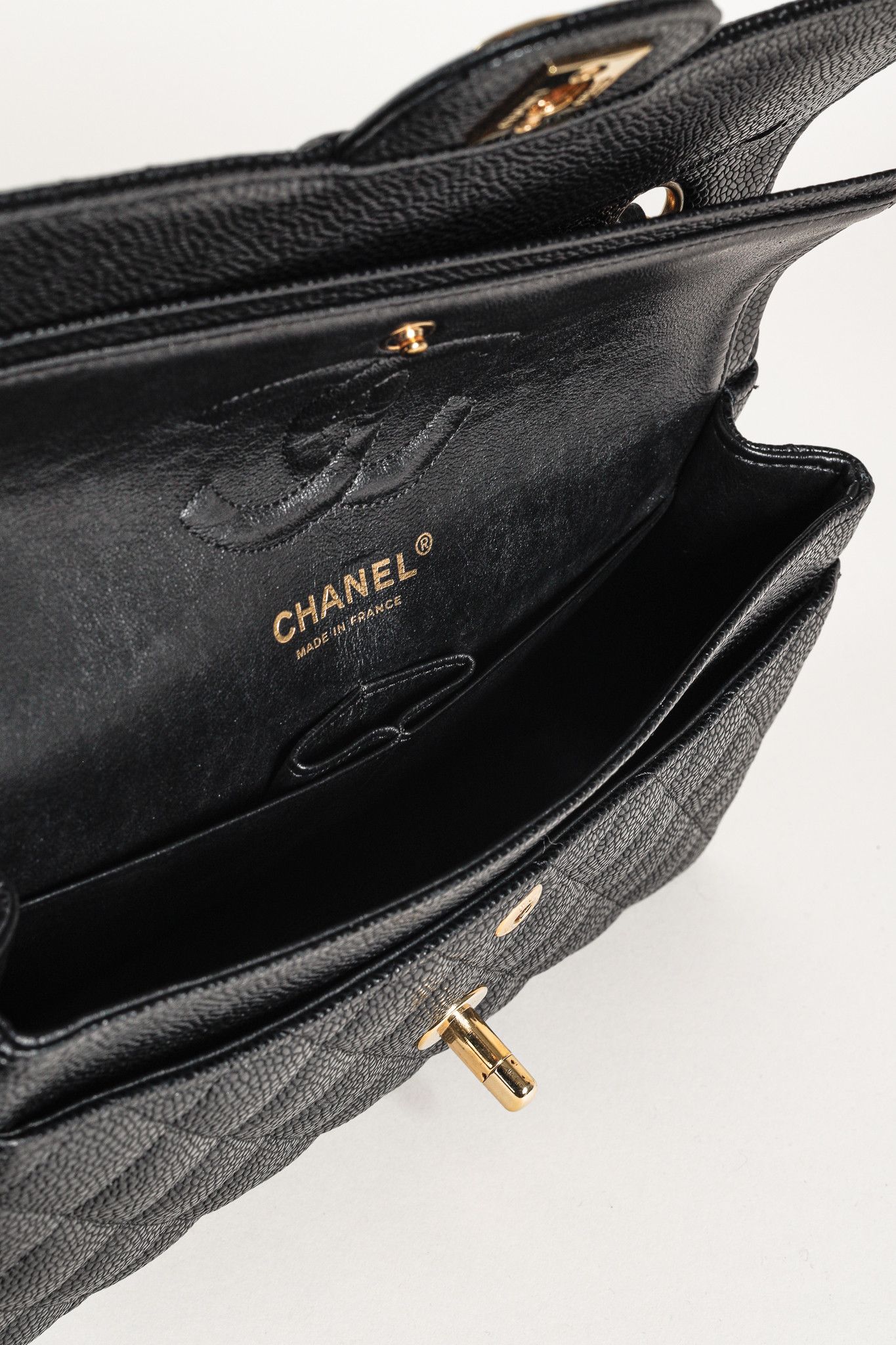 Chanel Chanel Small Black Caviar Classic Double Flap Bag Size ONE SIZE - 13 Thumbnail