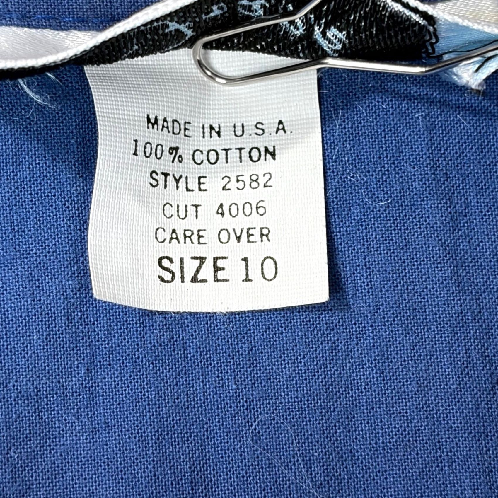 Vintage VINTAGE d. Frank Blue Cotton Jumpsuit Womens 10 Utility Boiler Suit Made in USA Size 32" / US 10 / IT 46 - 3 Thumbnail