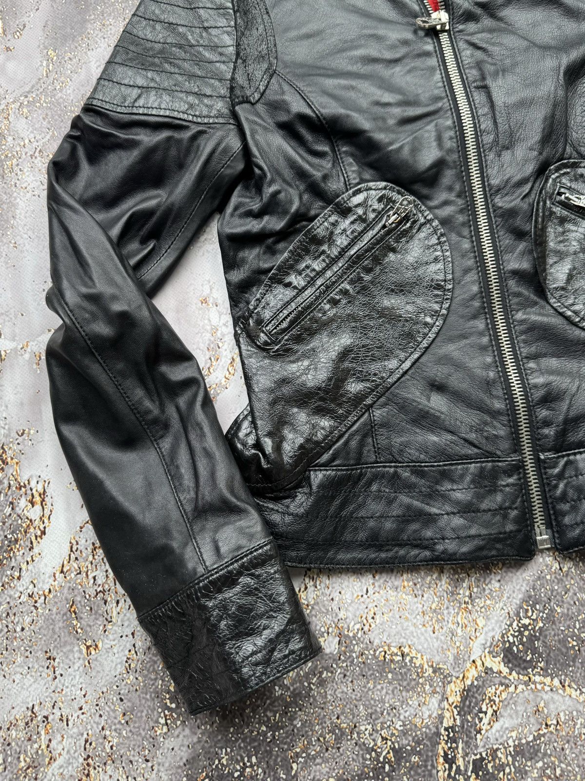 Genuine Leather Miss Sixty Vintage Leather Biker Jacket Size S / US 4 / IT 40 - 2 Thumbnail