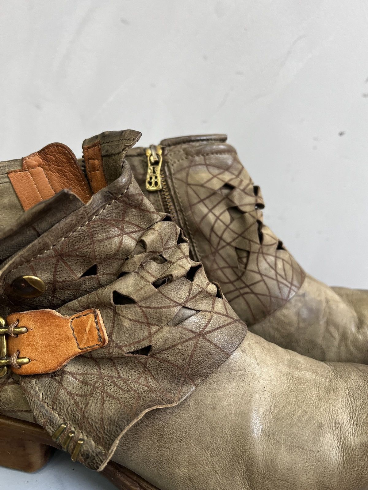 A.S.98 Vintage ankle belted A.S. 98 leather boots Size US 7.5 / EU 40-41 - 11 Thumbnail