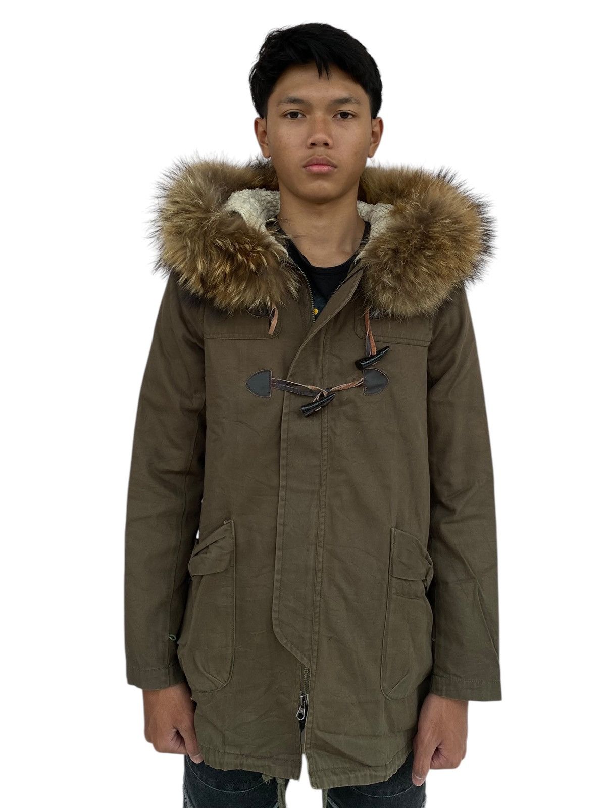 If Six Was Nine × Japanese Brand × Le Grande Bleu (L.G.B.) 2000s JB Girl - Raccoon Fur Hoodie Jacket Size M / US 6-8 / IT 42-44 - 1 Thumbnail