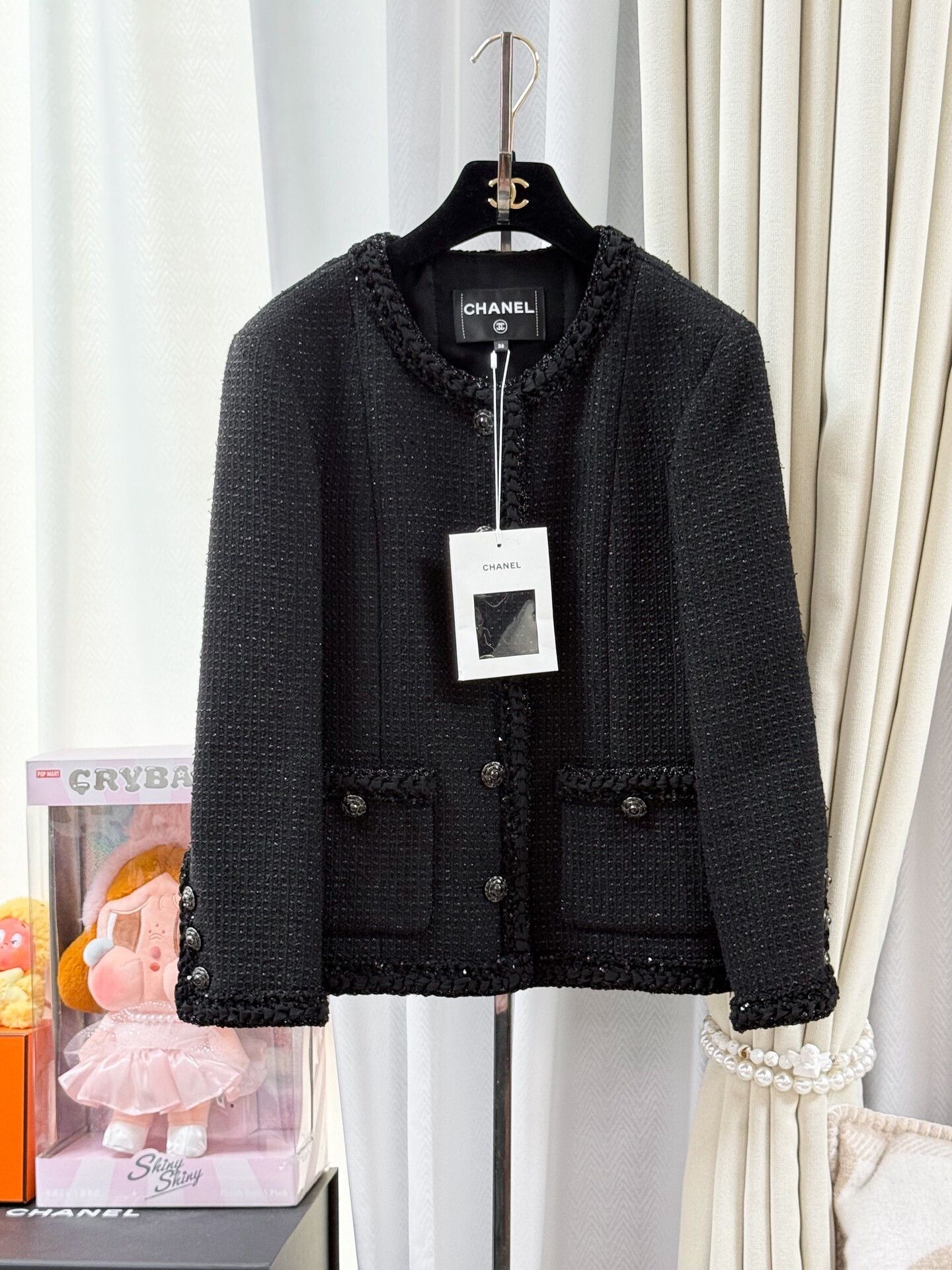 Chanel Chanel Black Tweed Glitter Button Jacket Size XS / US 0-2 / IT 36-38 - 1 Thumbnail