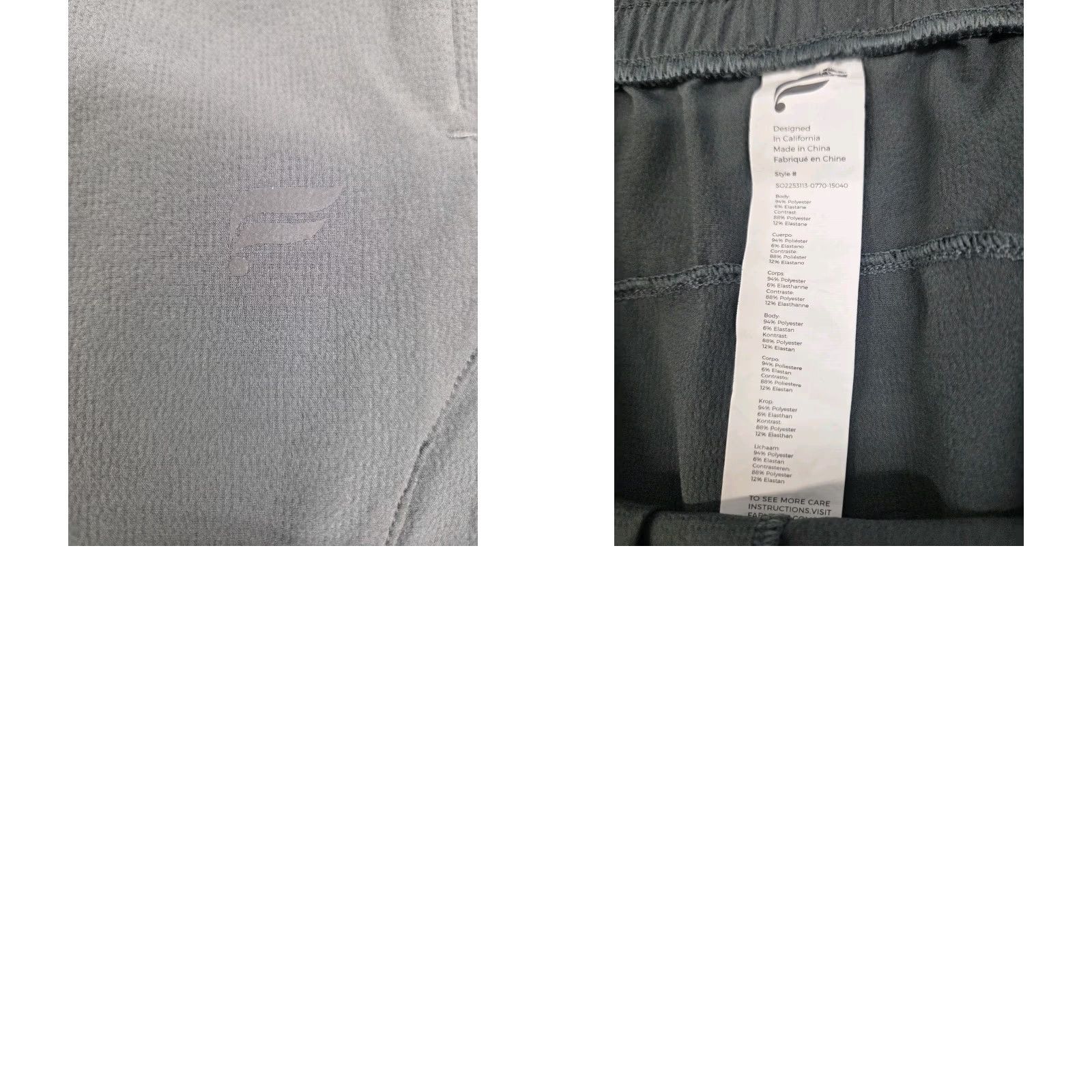 Fabletics Fabletics Men's Shorts Gray/Black Zippered Pockets Drawstring L 32 Inseam 5 Athletic Sport Gym Running Cross Training Size US 33 - 8 Thumbnail