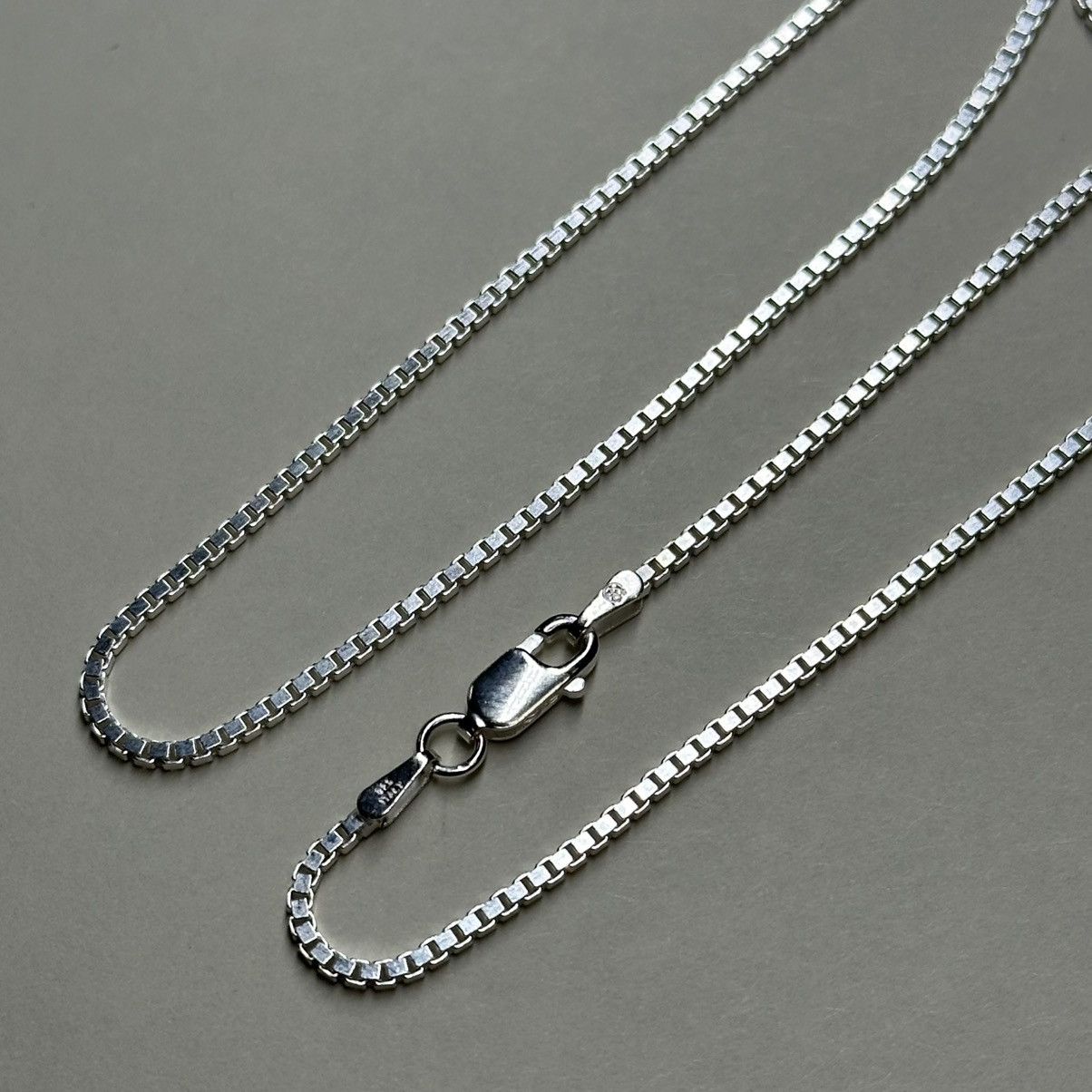 Sterling Silver Sterling Silver Box Link Necklace Size ONE SIZE - 1 Thumbnail