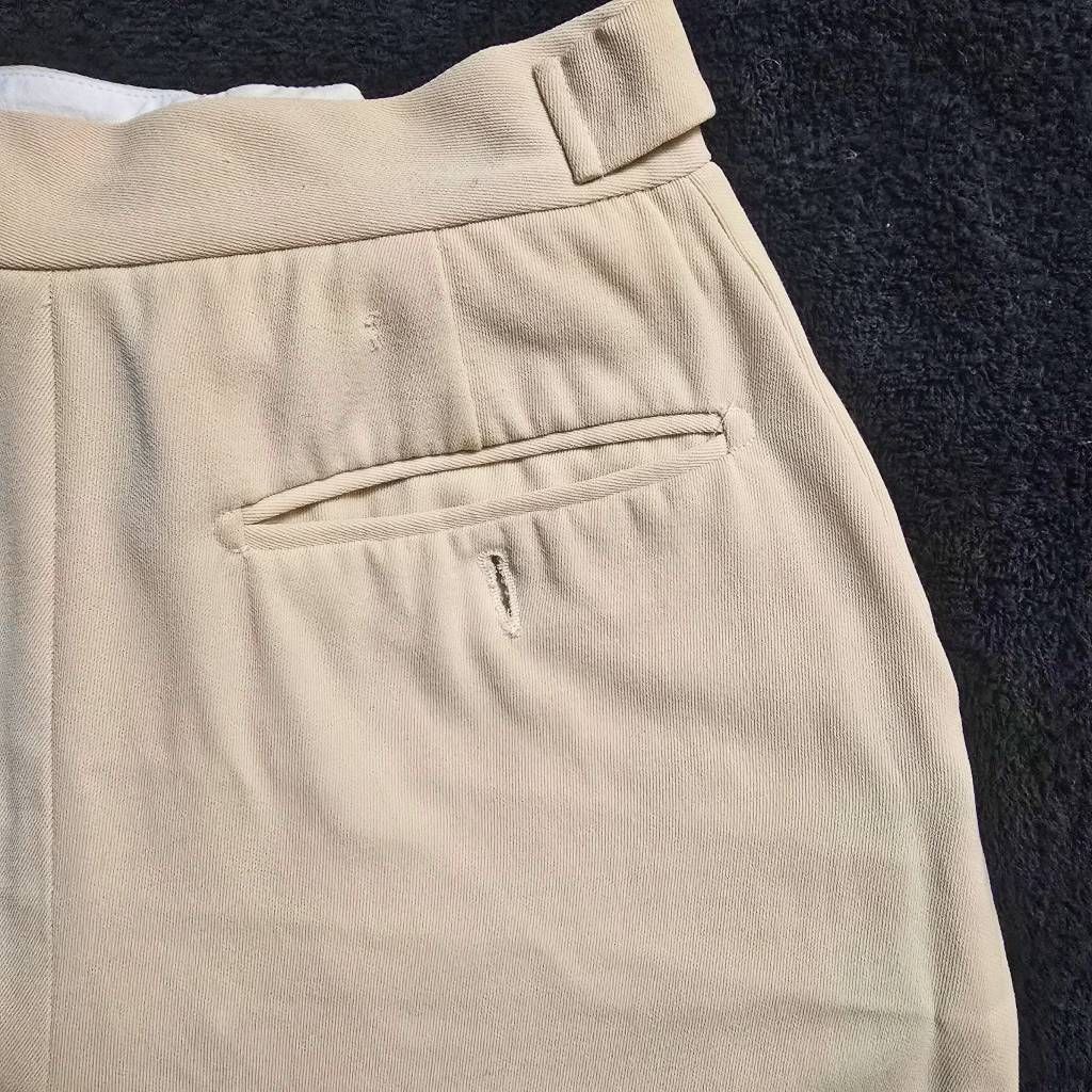 Moschino Moschino Couture Beige High-Waisted Wide-Leg Wool Pants Sz 4 Size 27" / US 4 / IT 40 - 15 Thumbnail
