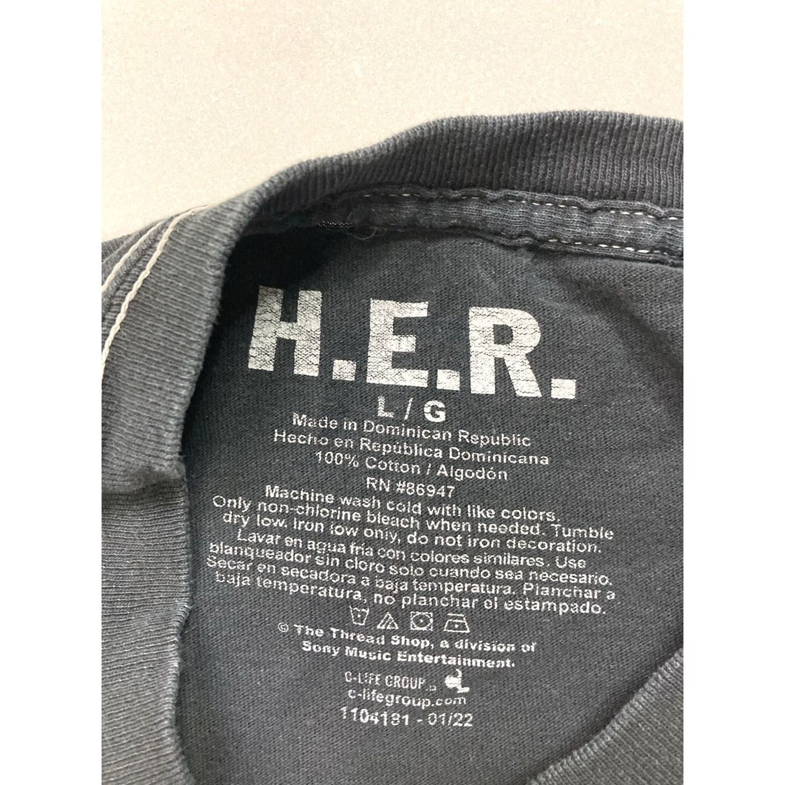 Vintage VINTAGE H.E.R. When We Goin Slide Graphic T-shirt Men Large Black Short Sleeve Music Size US L / EU 52-54 / 3 - 5 Thumbnail
