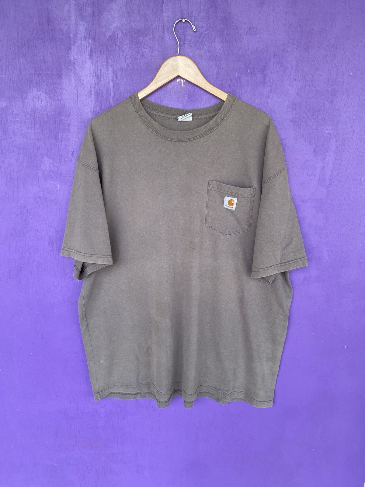 Carhartt Vintage 00s Carhartt essential faded pocket tee Size US XXL / EU 58 / 5 - 1 Thumbnail