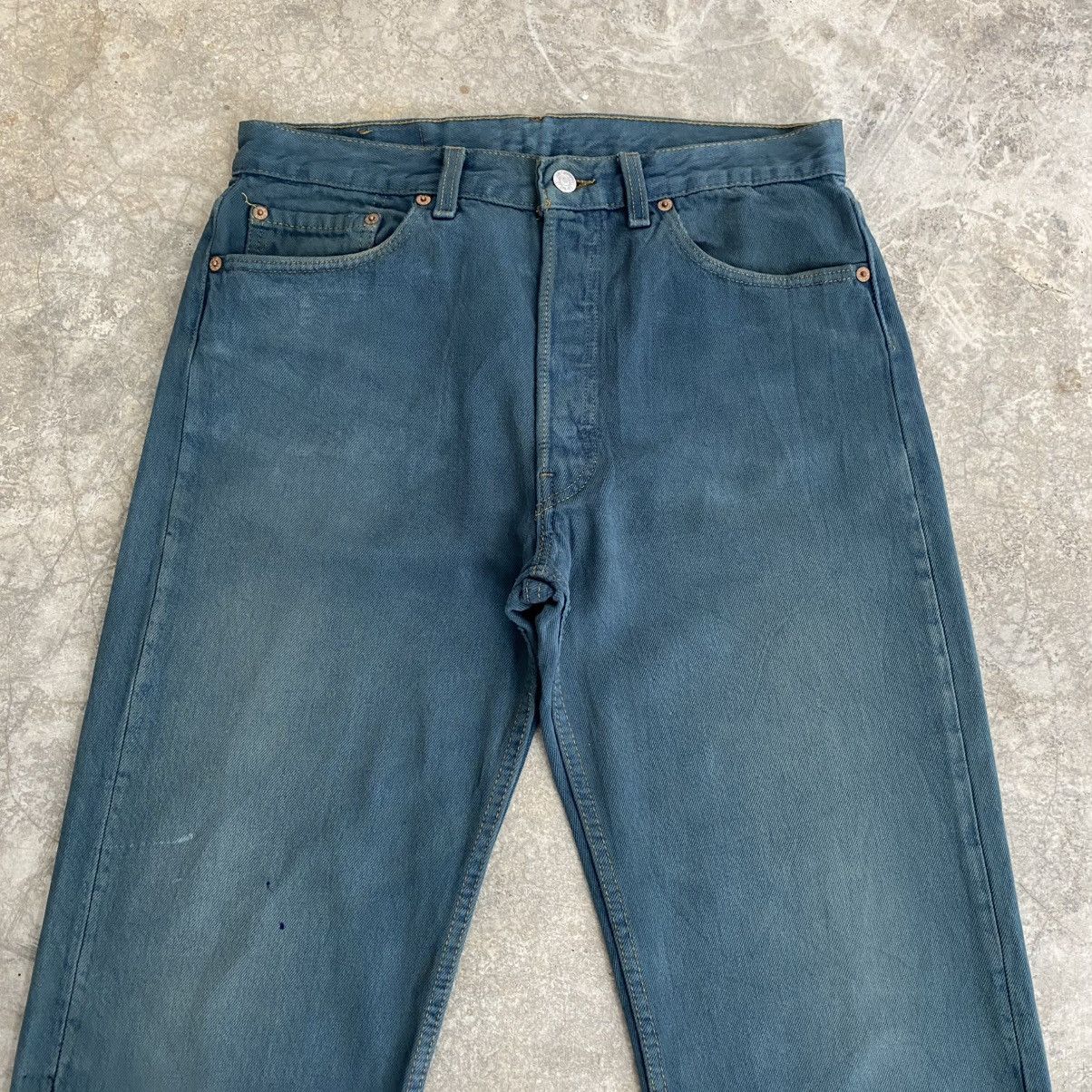 Levi's Vintage Late 80’s Levis 501 Faded Hunter Green Jeans Size US 32 / EU 48 - 3 Thumbnail