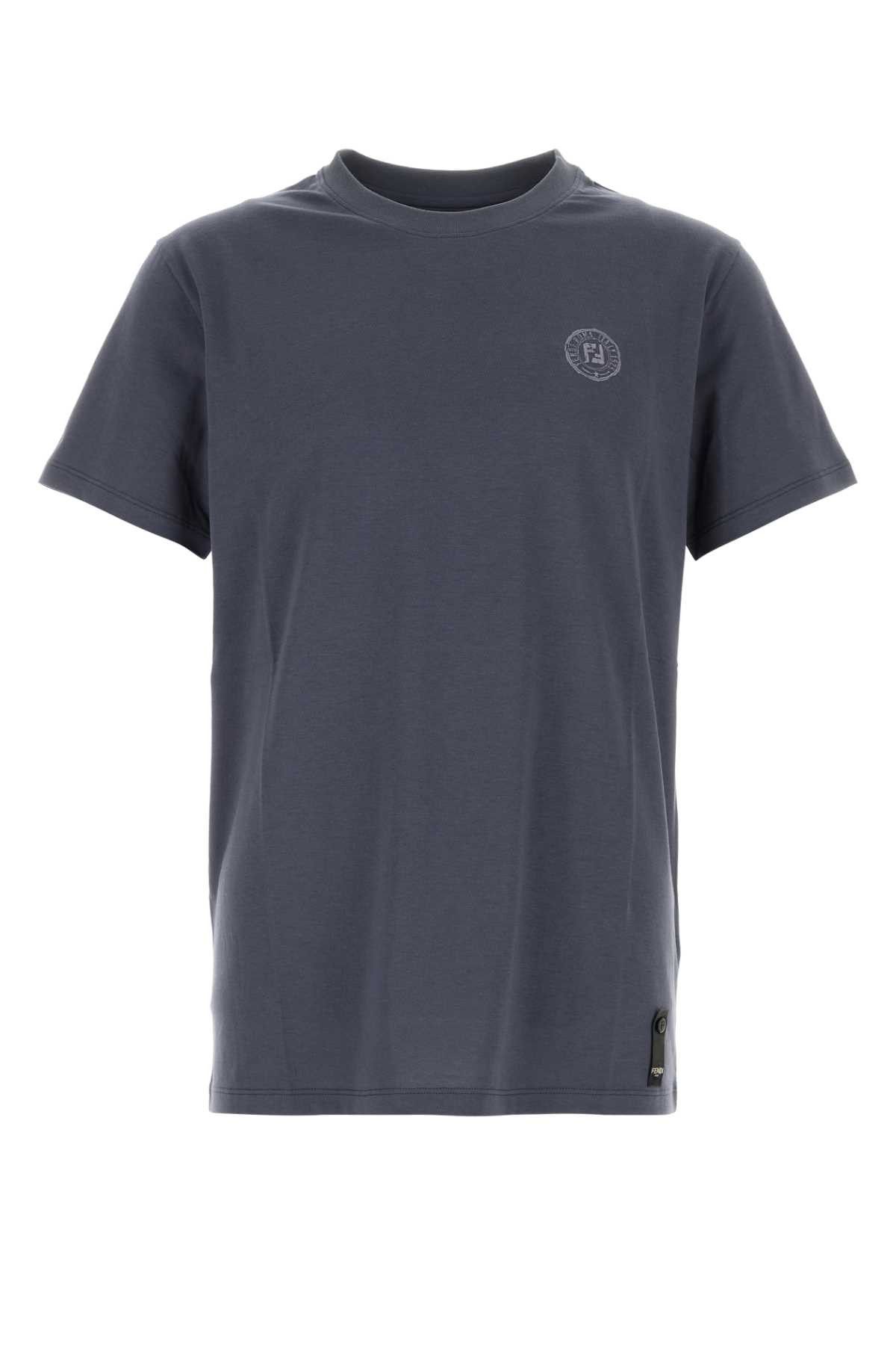 Fendi Air Force Blue Cotton T-Shirt Size US XL / EU 56 / 4 - 1 Thumbnail