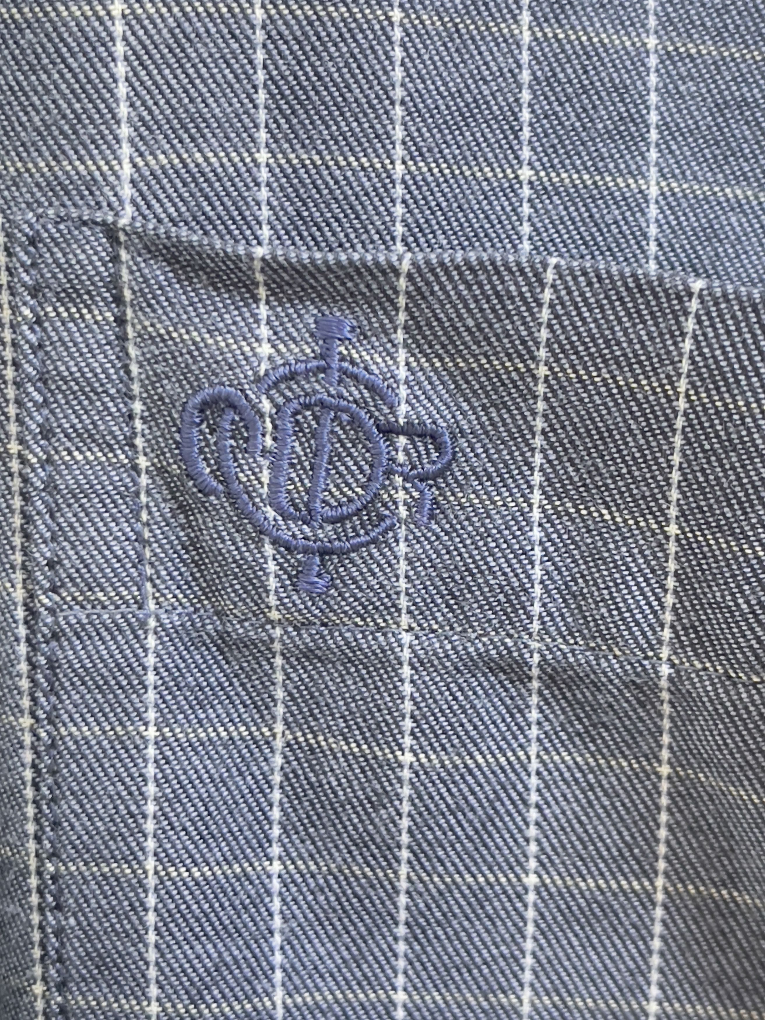 Dior 🔥 Christian dior plaid shirt cotton size M navy Size US M / EU 48-50 / 2 - 8 Thumbnail