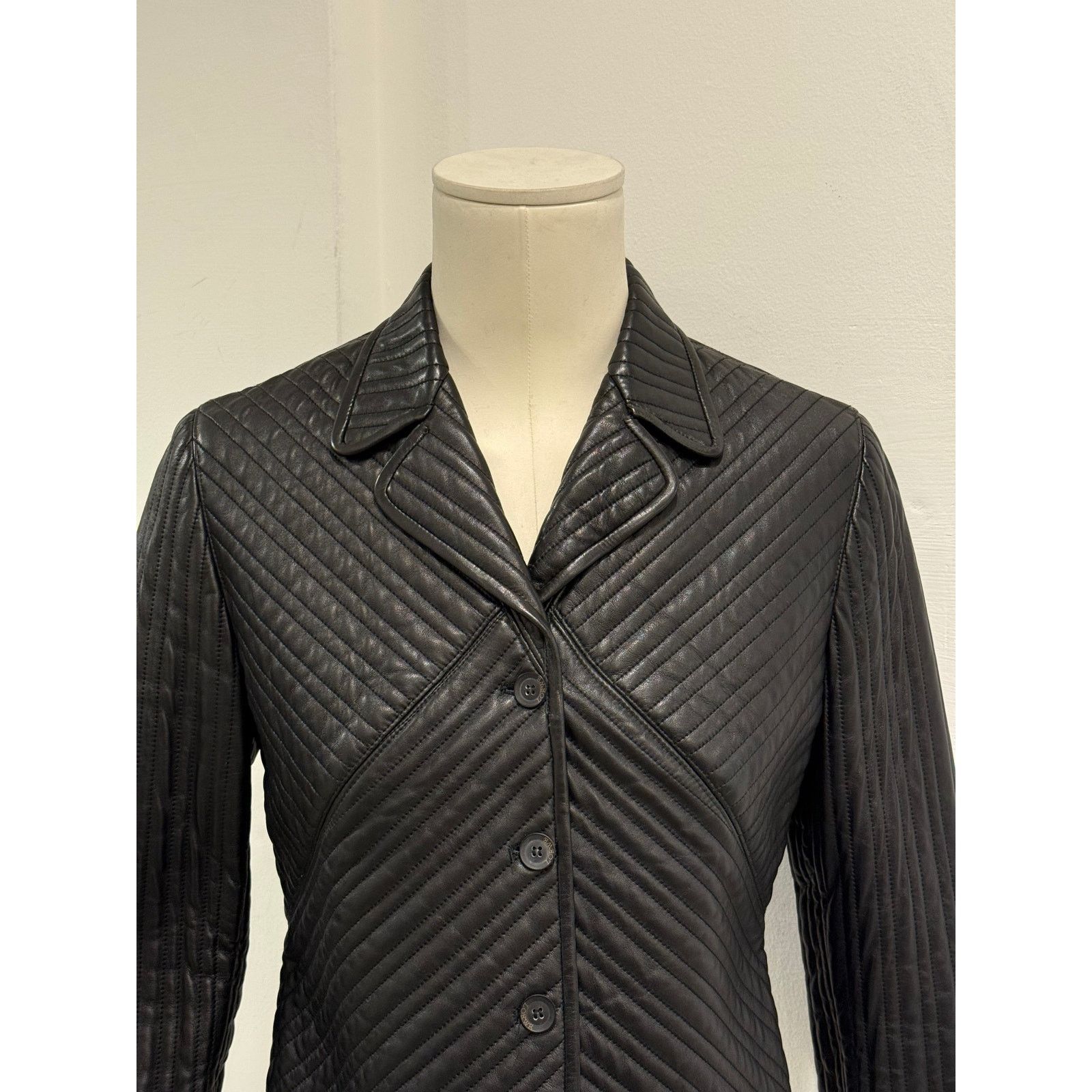 Loewe 1990s Loewe paneled cropped leather jacket Size M / US 6-8 / IT 42-44 - 6 Thumbnail