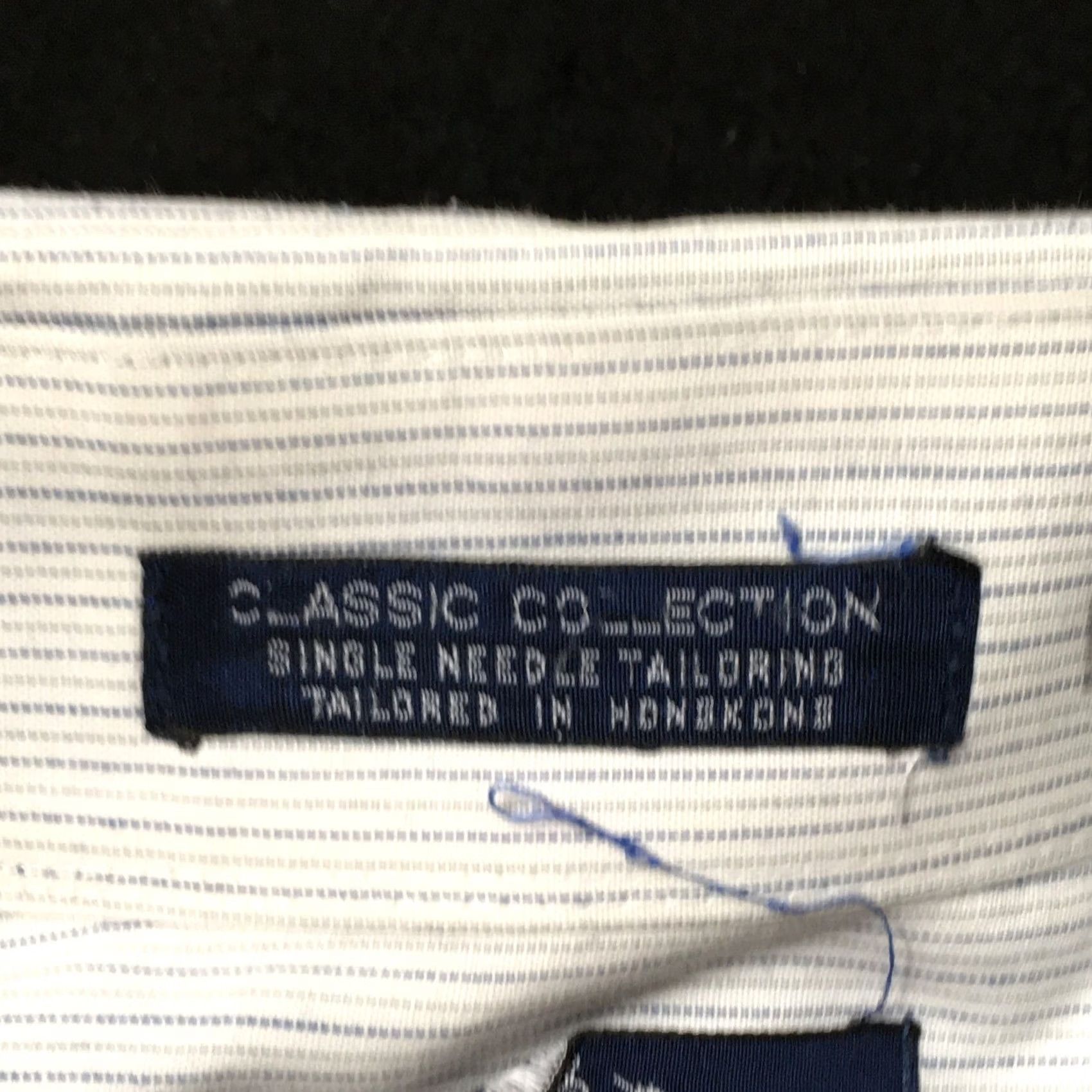 Stafford Stafford Classic Shirt Blue Mens 15 SLIM pin stripe Button Dress Shirt Size US M / EU 48-50 / 2 - 5 Thumbnail