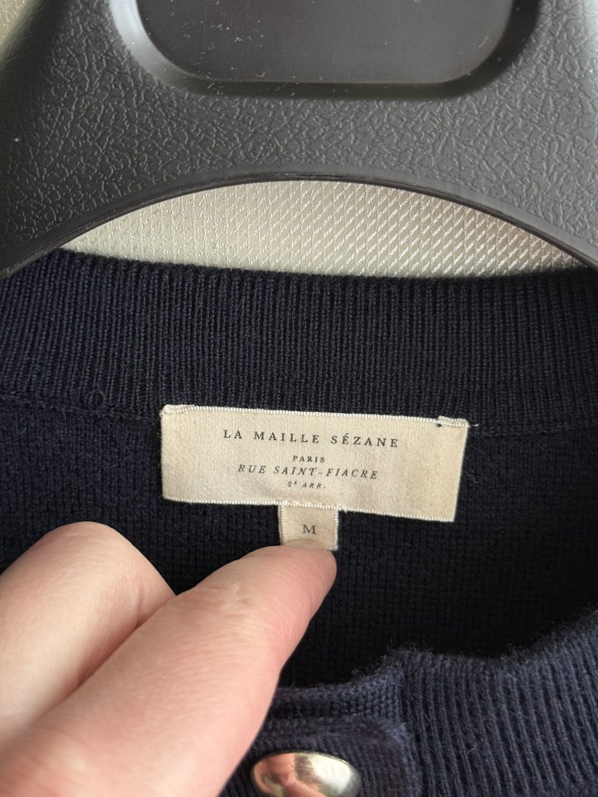 Sezane Sezane Madeline Merino Wool Button Up Cardigan Black Size S Size S / US 4 / IT 40 - 3 Thumbnail