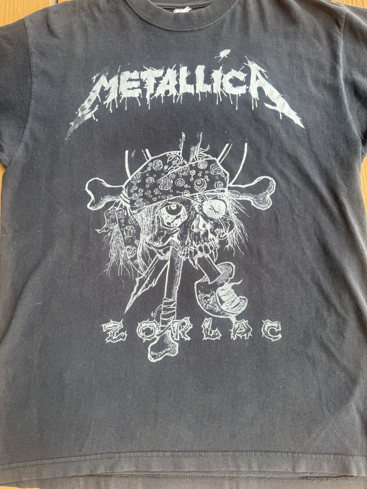 Vintage 1980 Metallica Pushead ZORLAC Skateboards Collaboration Tee. Size US XL / EU 56 / 4 - 2 Thumbnail
