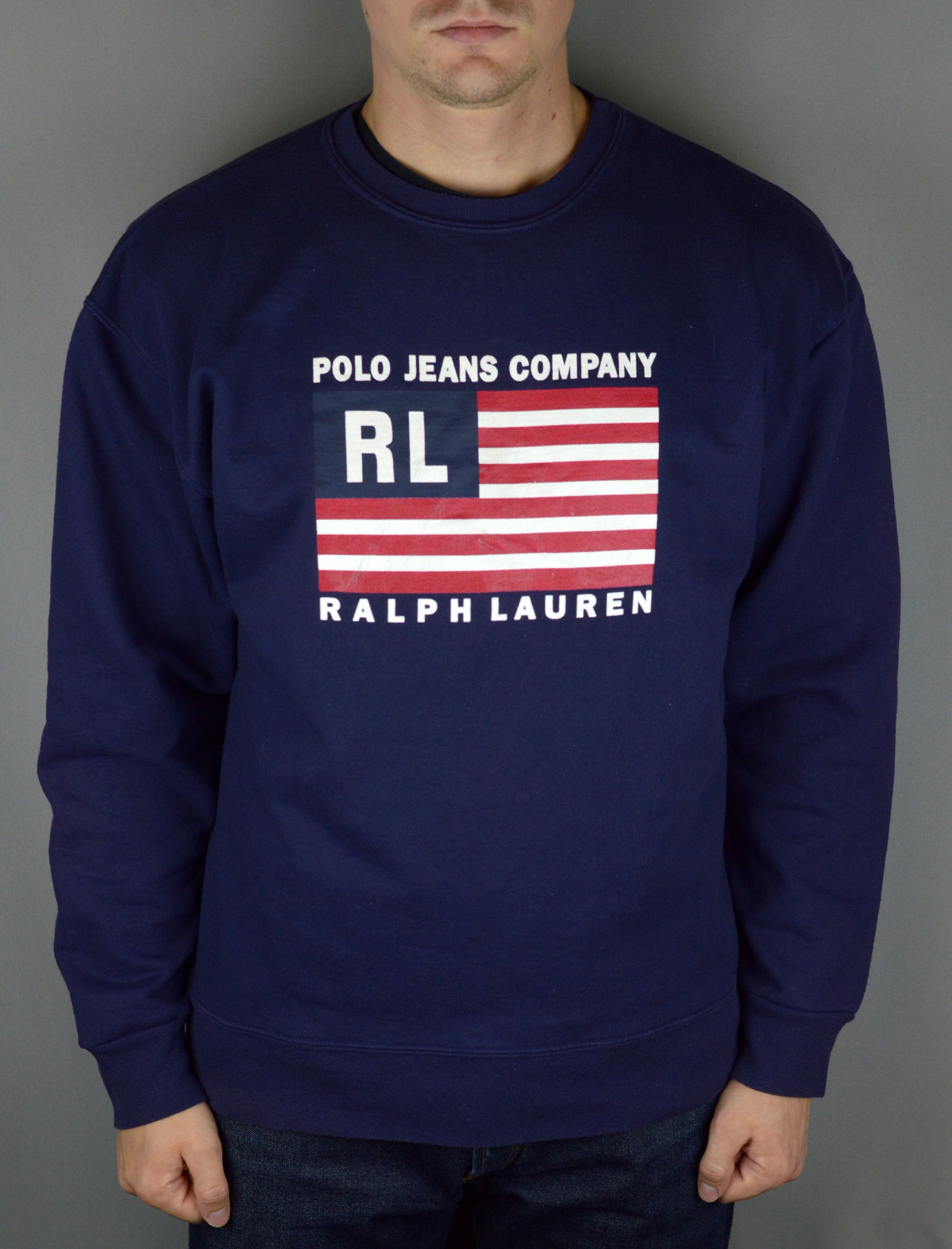 Ralph Lauren × Vintage Vintage Ralph Lauren Polo jeans Company 90s sweatshirt Size US L / EU 52-54 / 3 - 1 Thumbnail