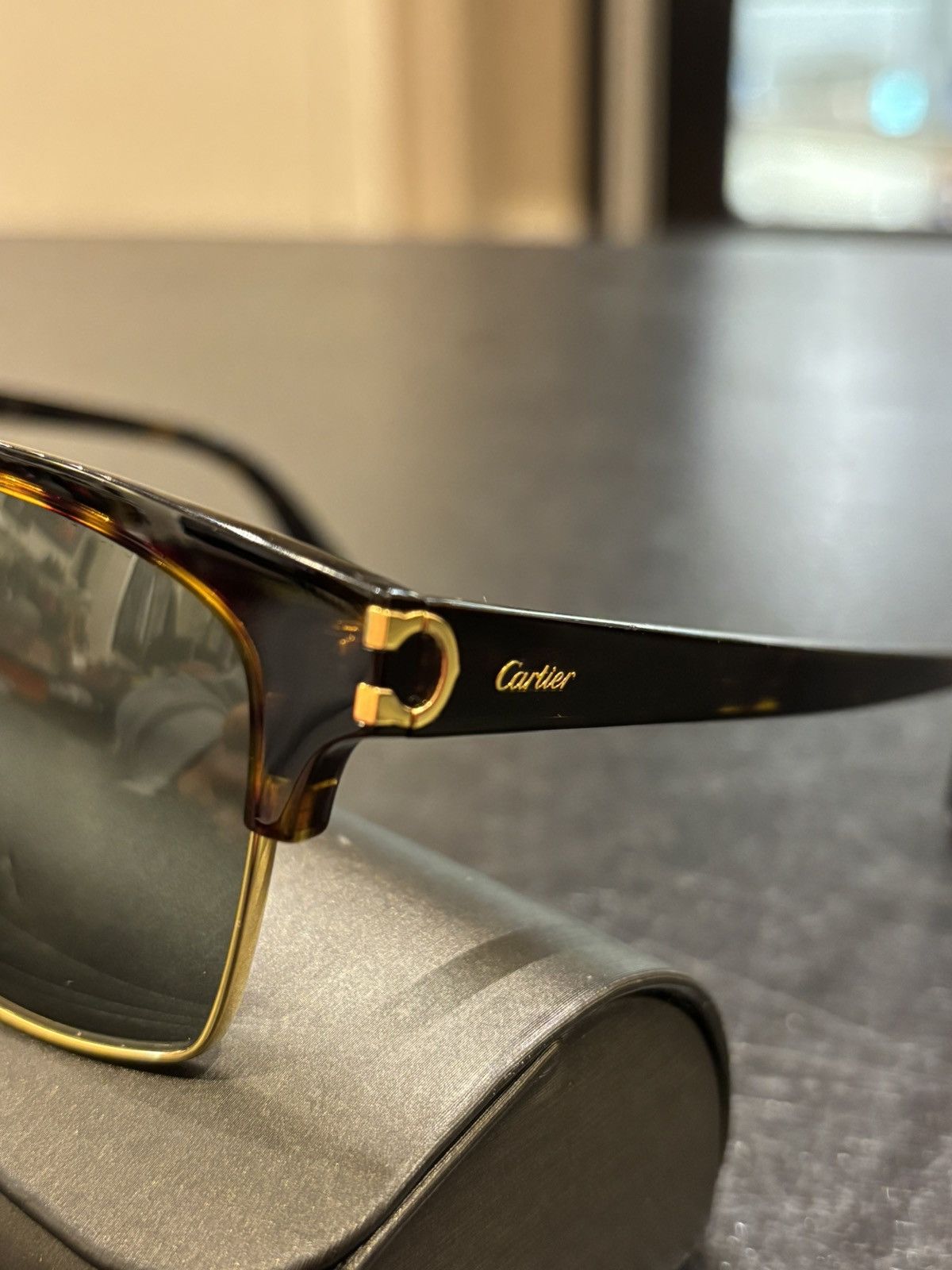 Cartier Cartier C Décor CT0132S Sunglasses Size ONE SIZE - 3 Thumbnail