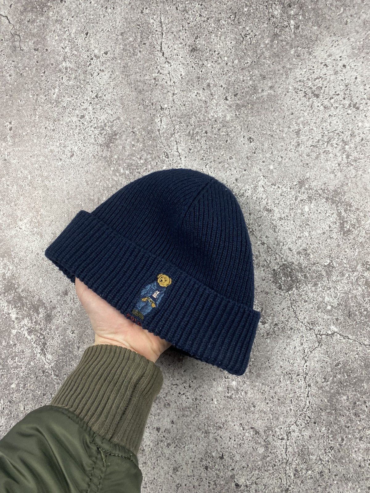 Polo Ralph Lauren Polo Ralph Lauren Polo Bear Beanie Black Hat RL Knit Wool Size ONE SIZE - 1 Thumbnail