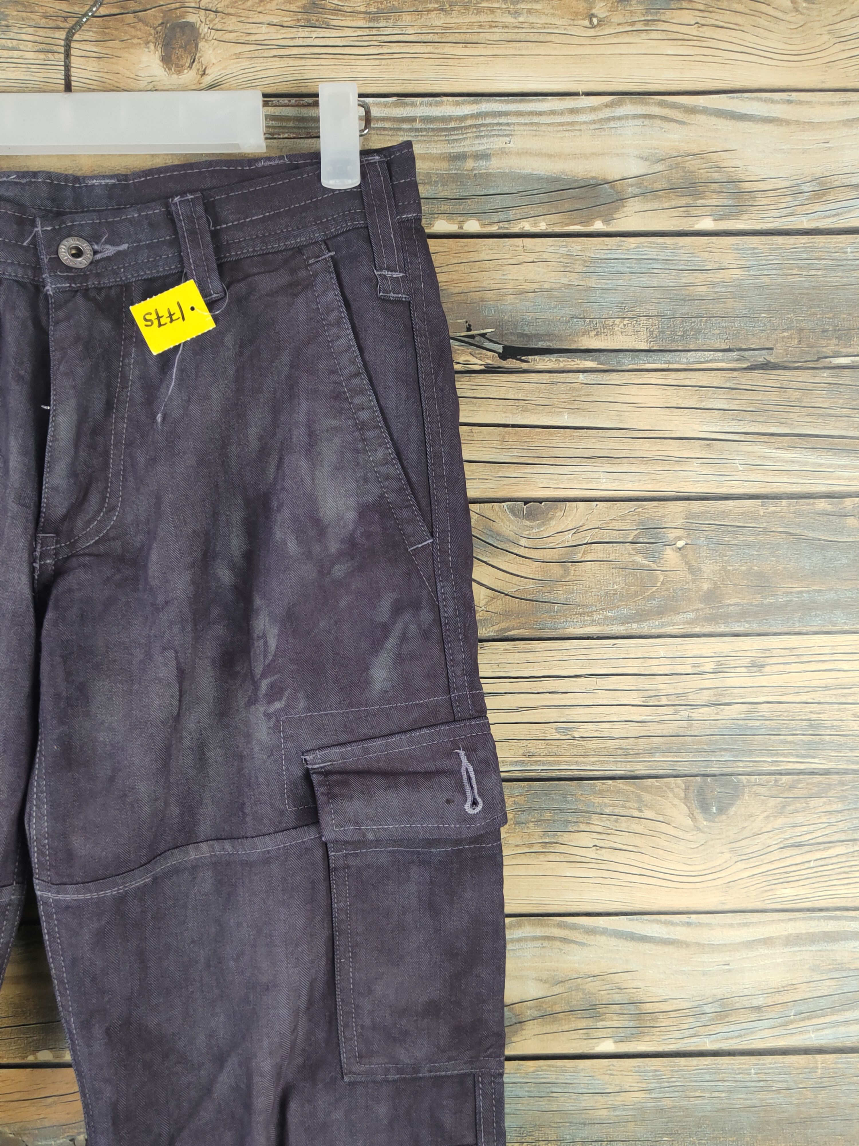 Japanese Brand DL Dogman Black Faded Multipocket Cargo Pants #1775 Size US 29 - 5 Thumbnail